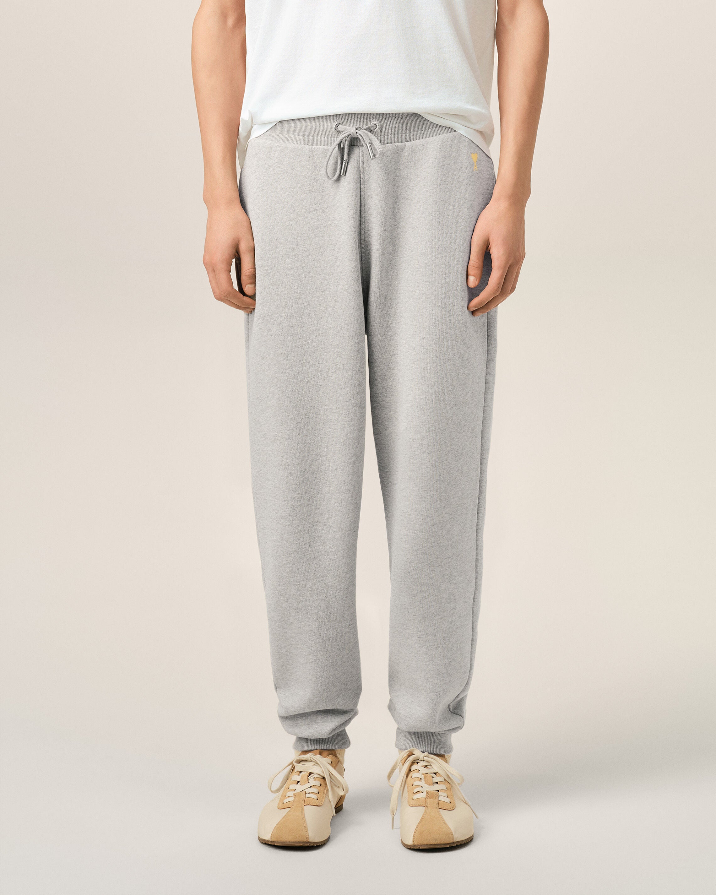 Grey Cotton Ami De Coeur Trackpants