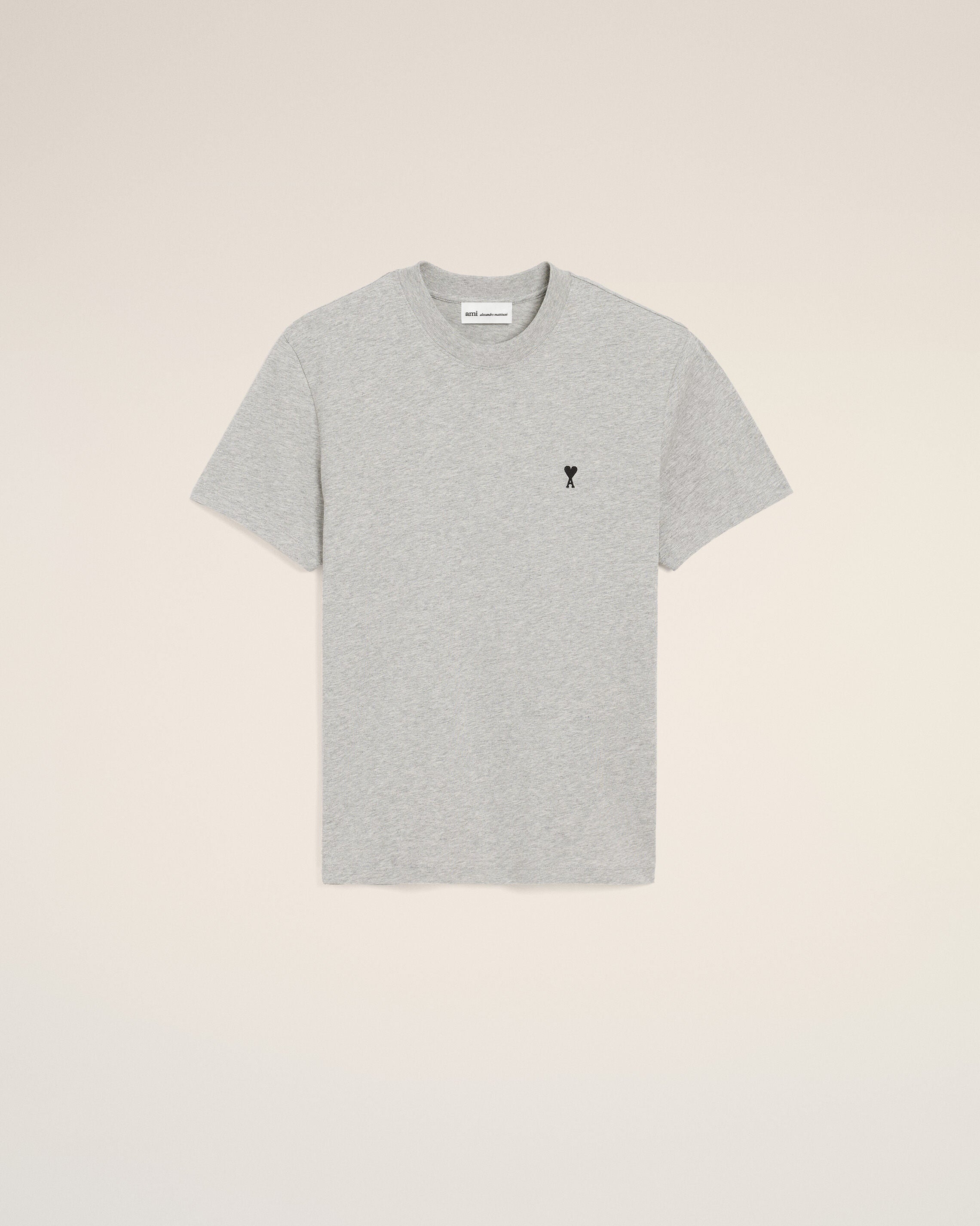 Grey Cotton Contrasted Adc Tshirt