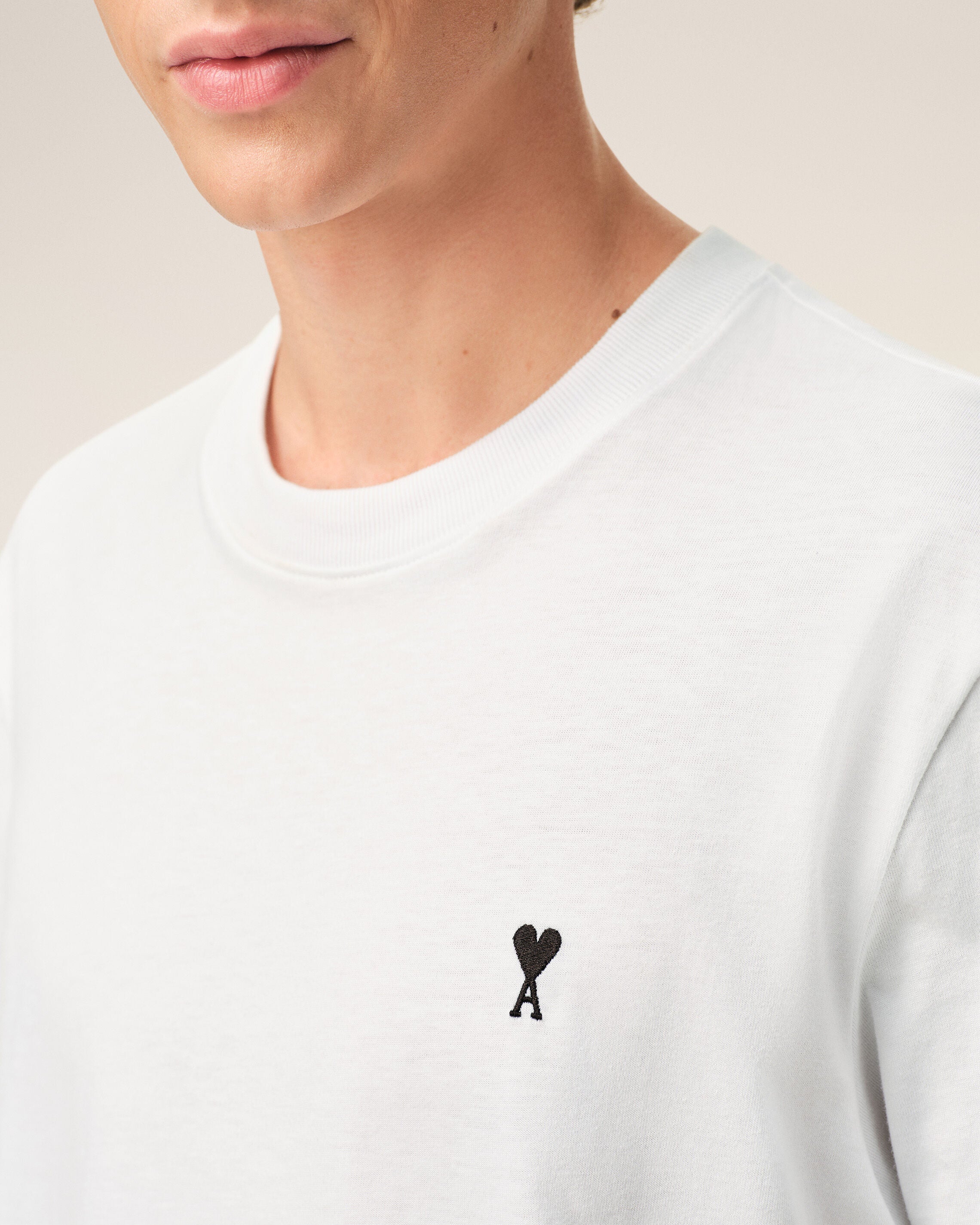 White Cotton Ami De Coeur T-shirt
