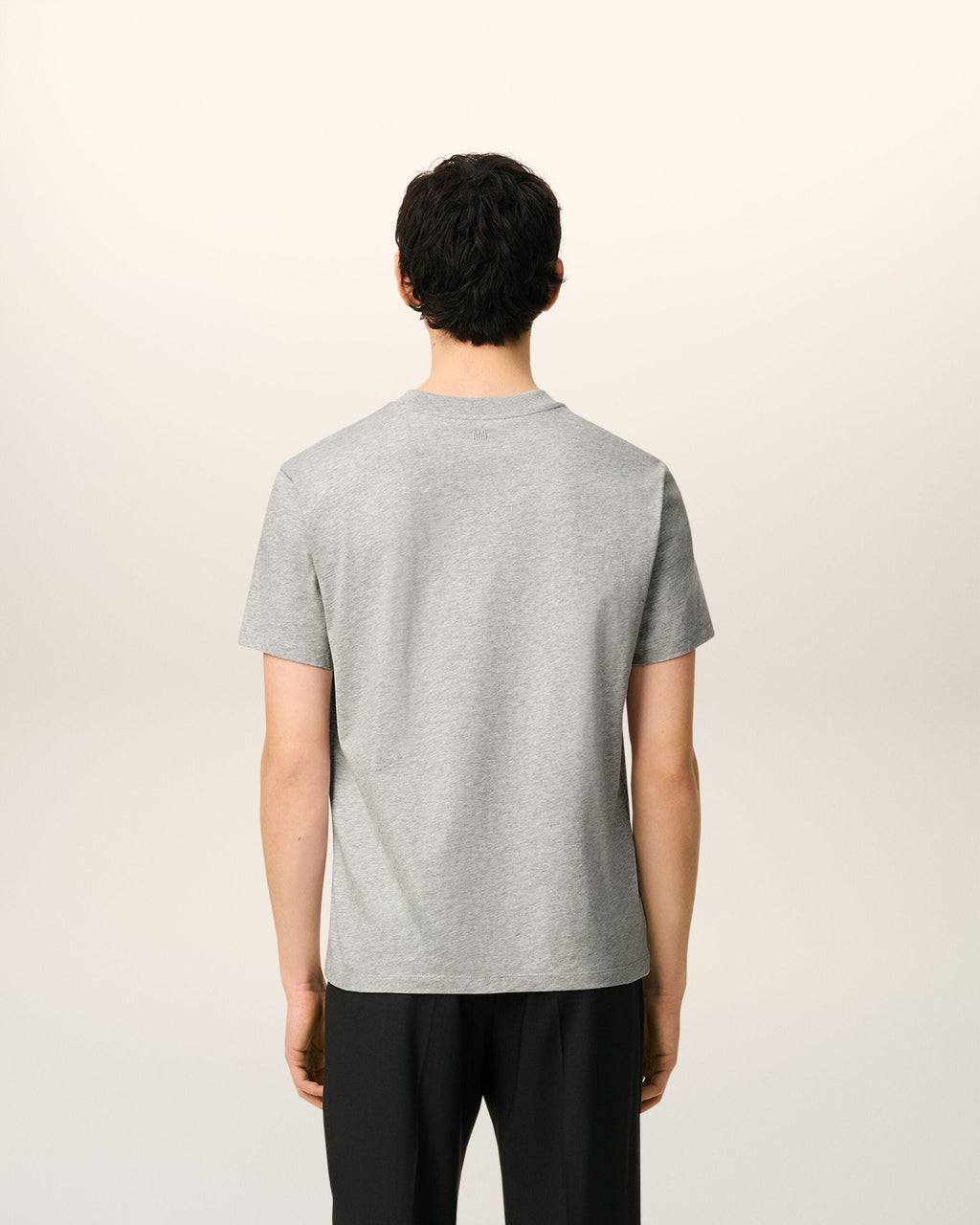 Grey Cotton Contrasted Adc Tshirt