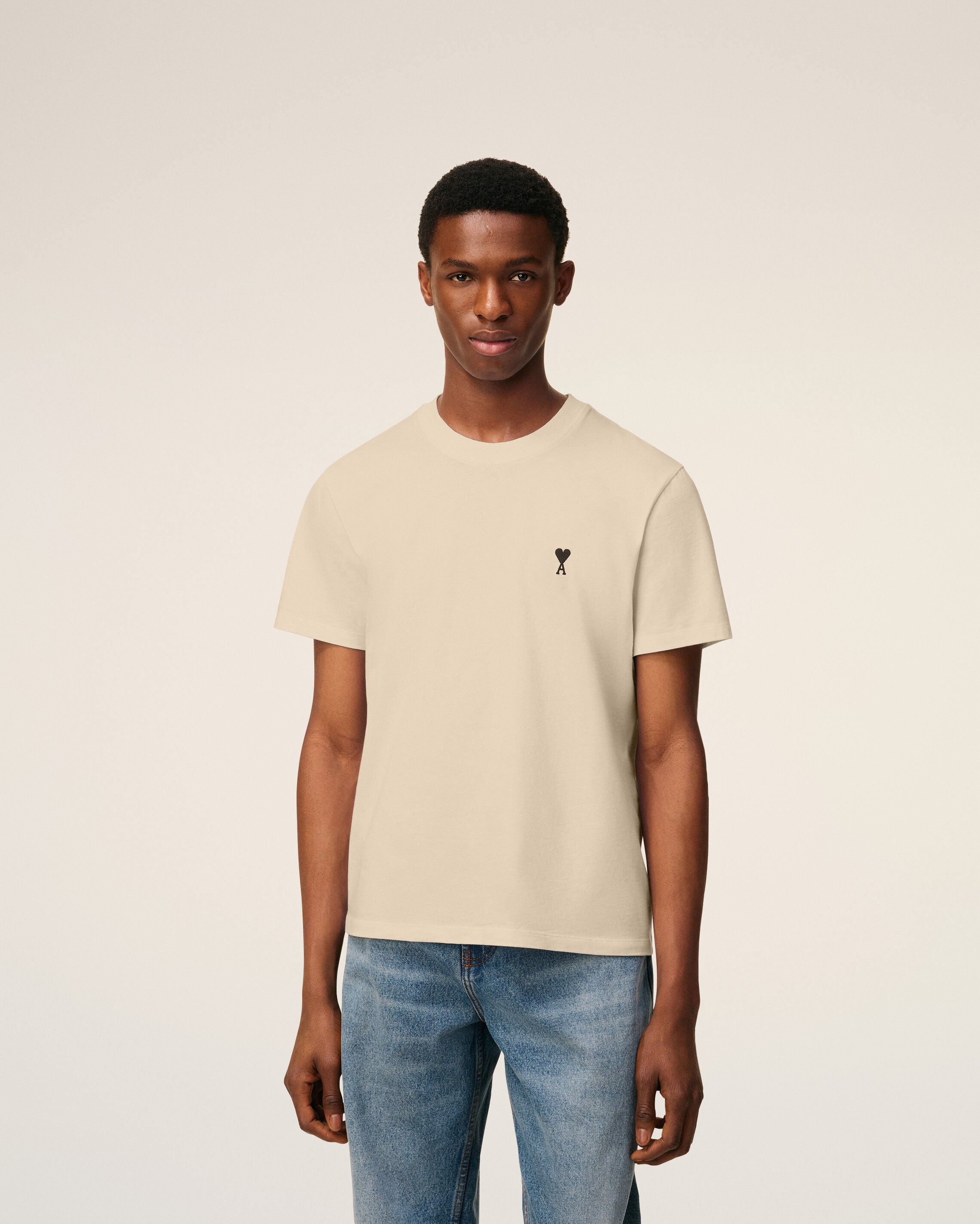 Beige Cotton Ami De Coeur T-shirt