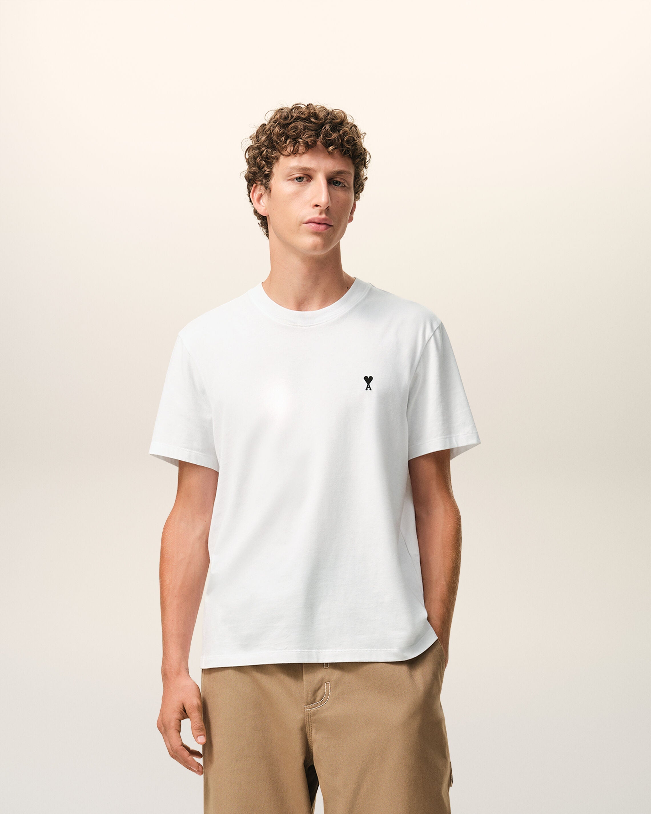 White Cotton Ami De Coeur T-shirt