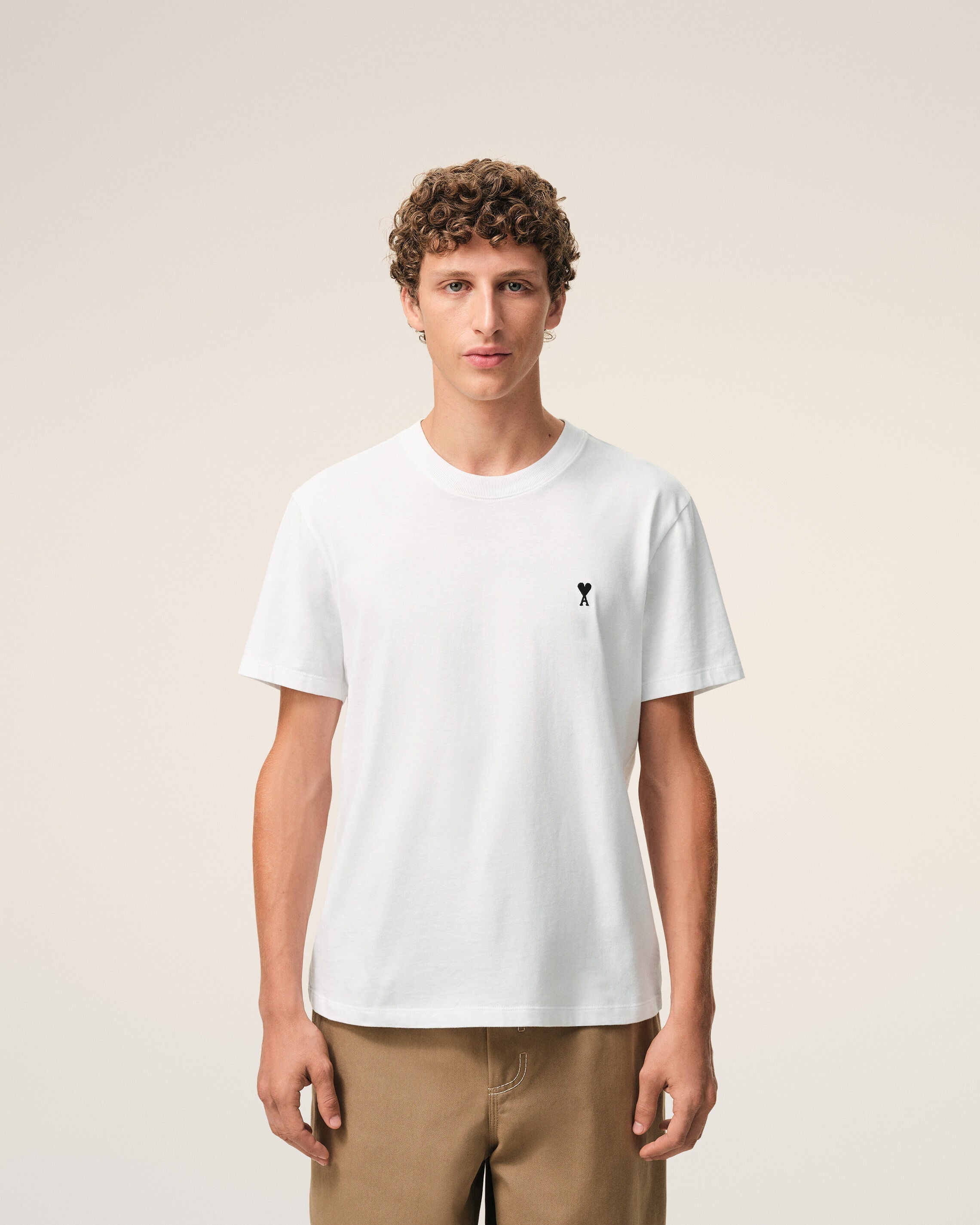 White Cotton Ami De Coeur T-shirt