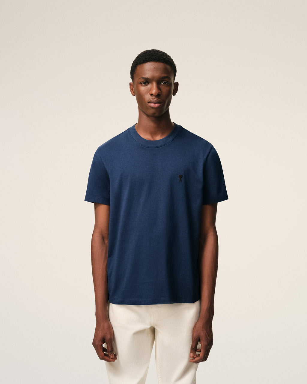 Blue Cotton Ami De Coeur T-shirt