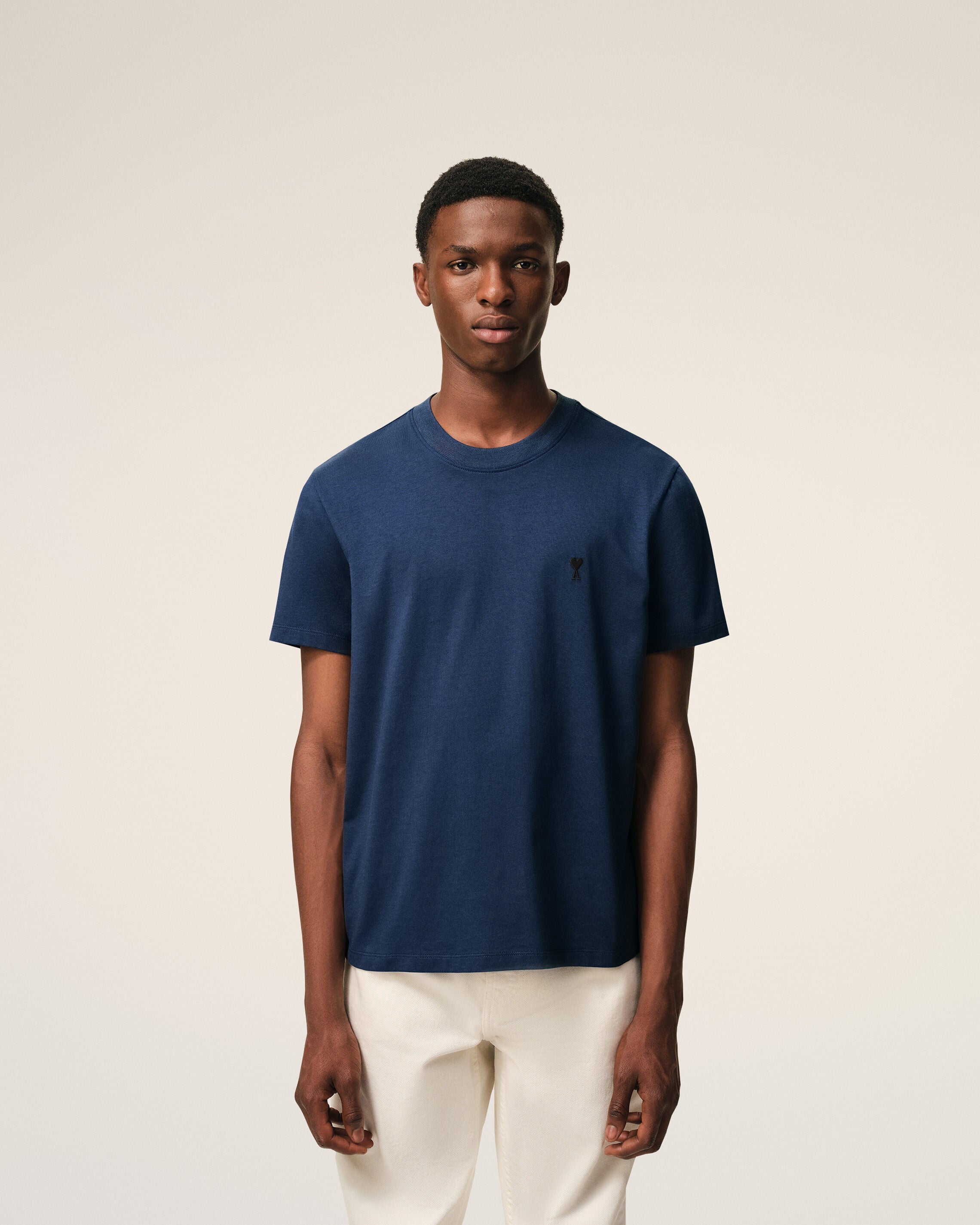 Blue Cotton Ami De Coeur T-shirt