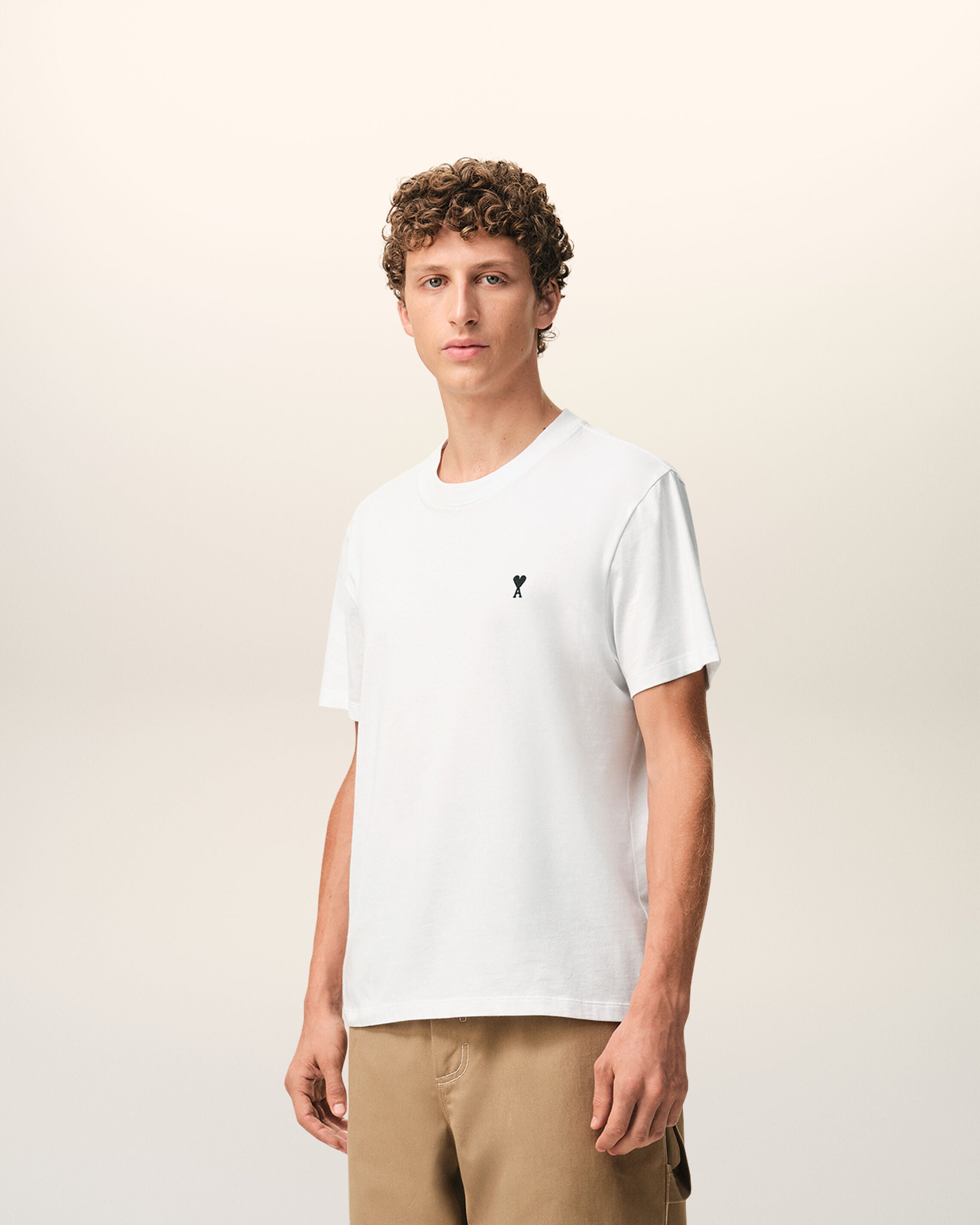 White Cotton Ami De Coeur T-shirt