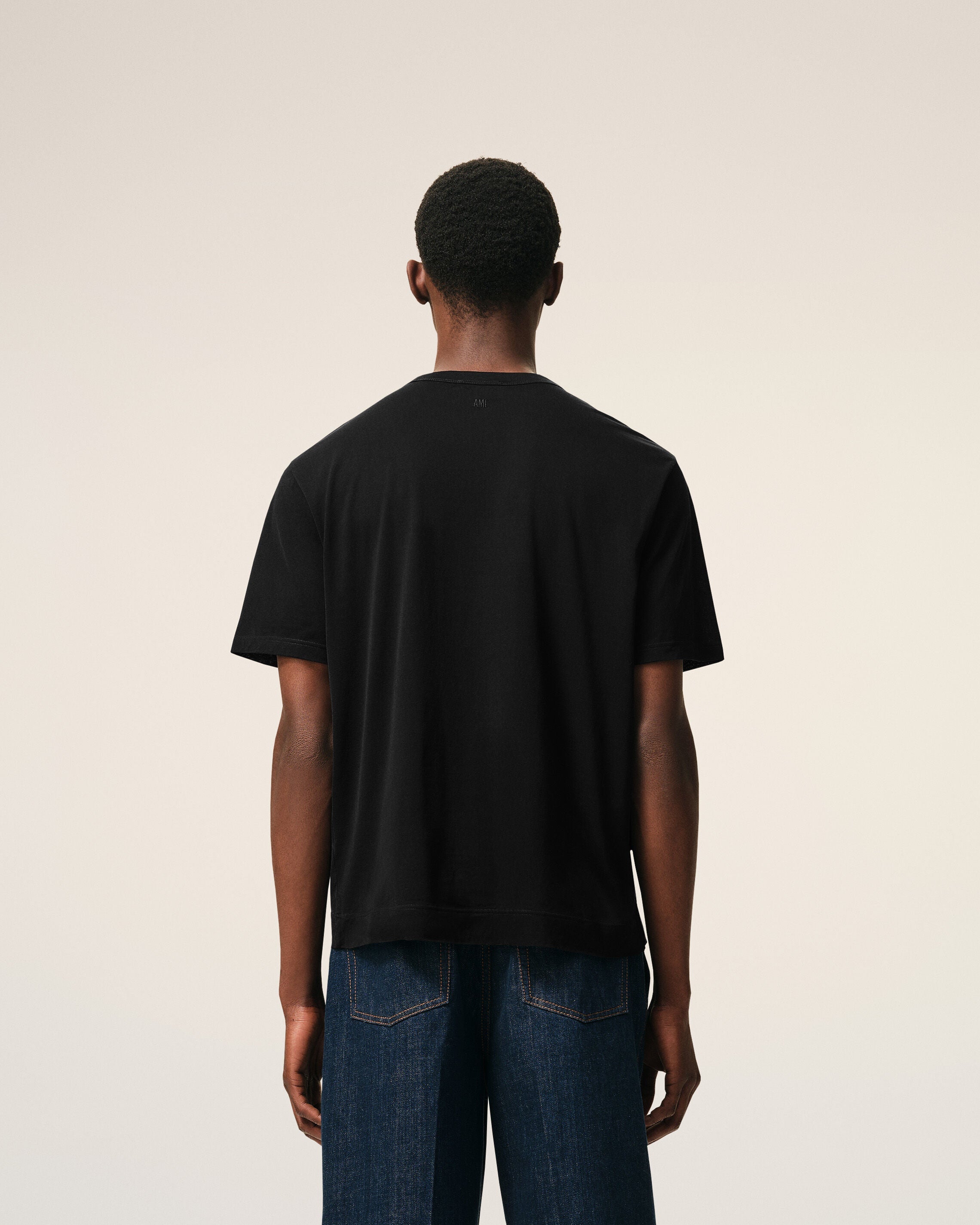 Black Cotton Ami De Coeur T-shirt