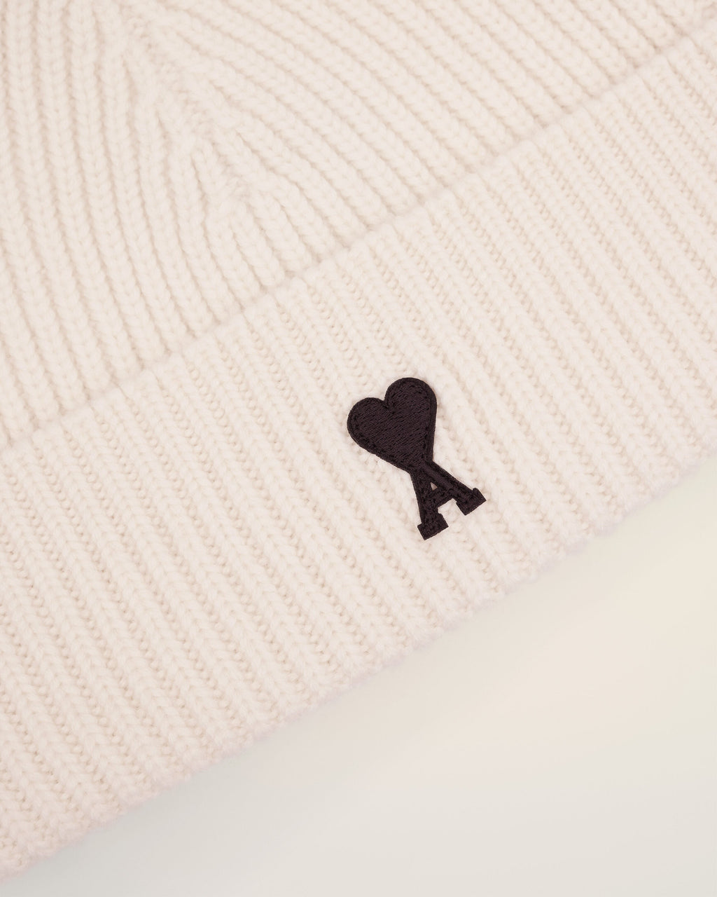 White Wool Ami De Coeur Beanie
