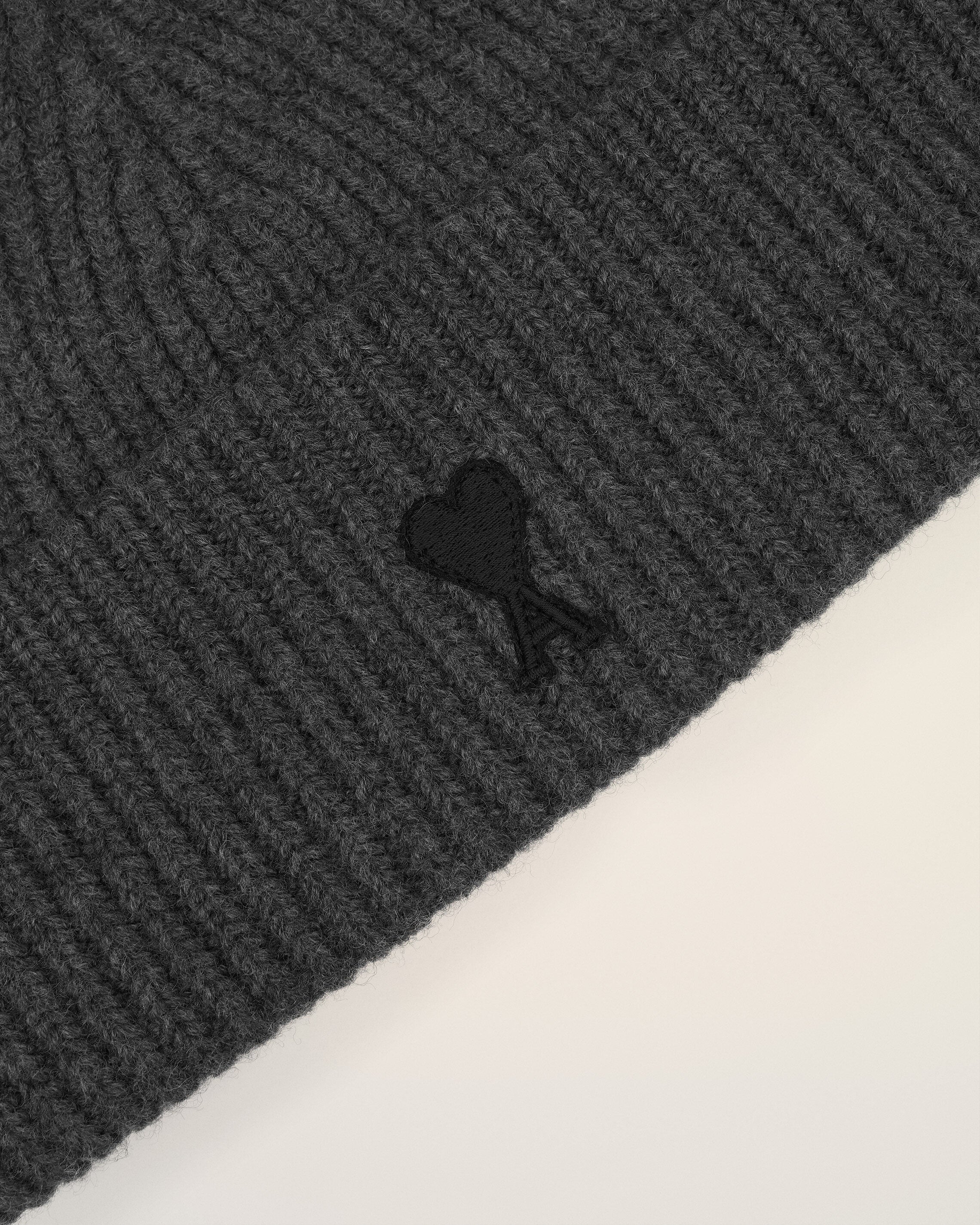 Grey Wool Ami De Coeur Beanie