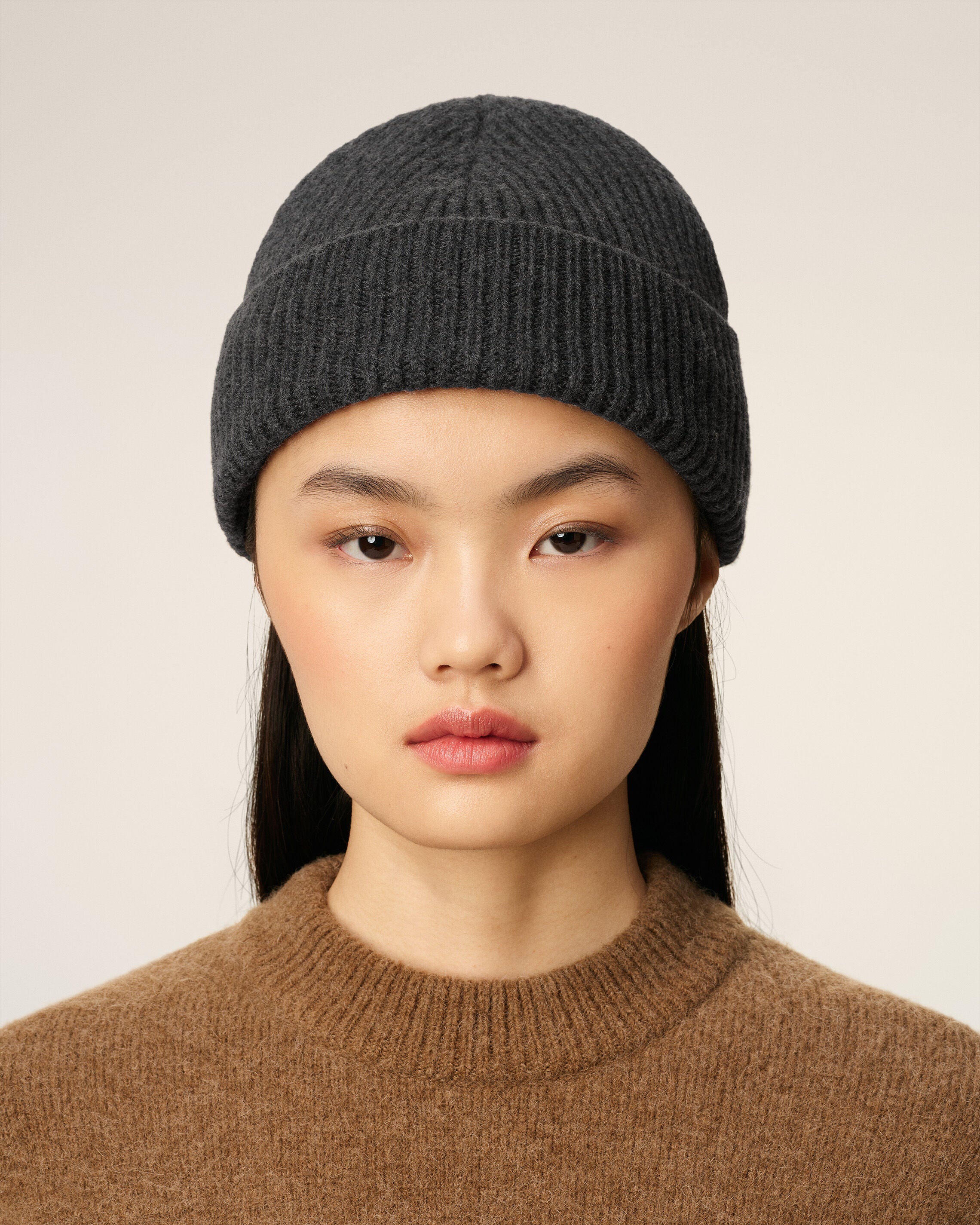 Grey Wool Ami De Coeur Beanie
