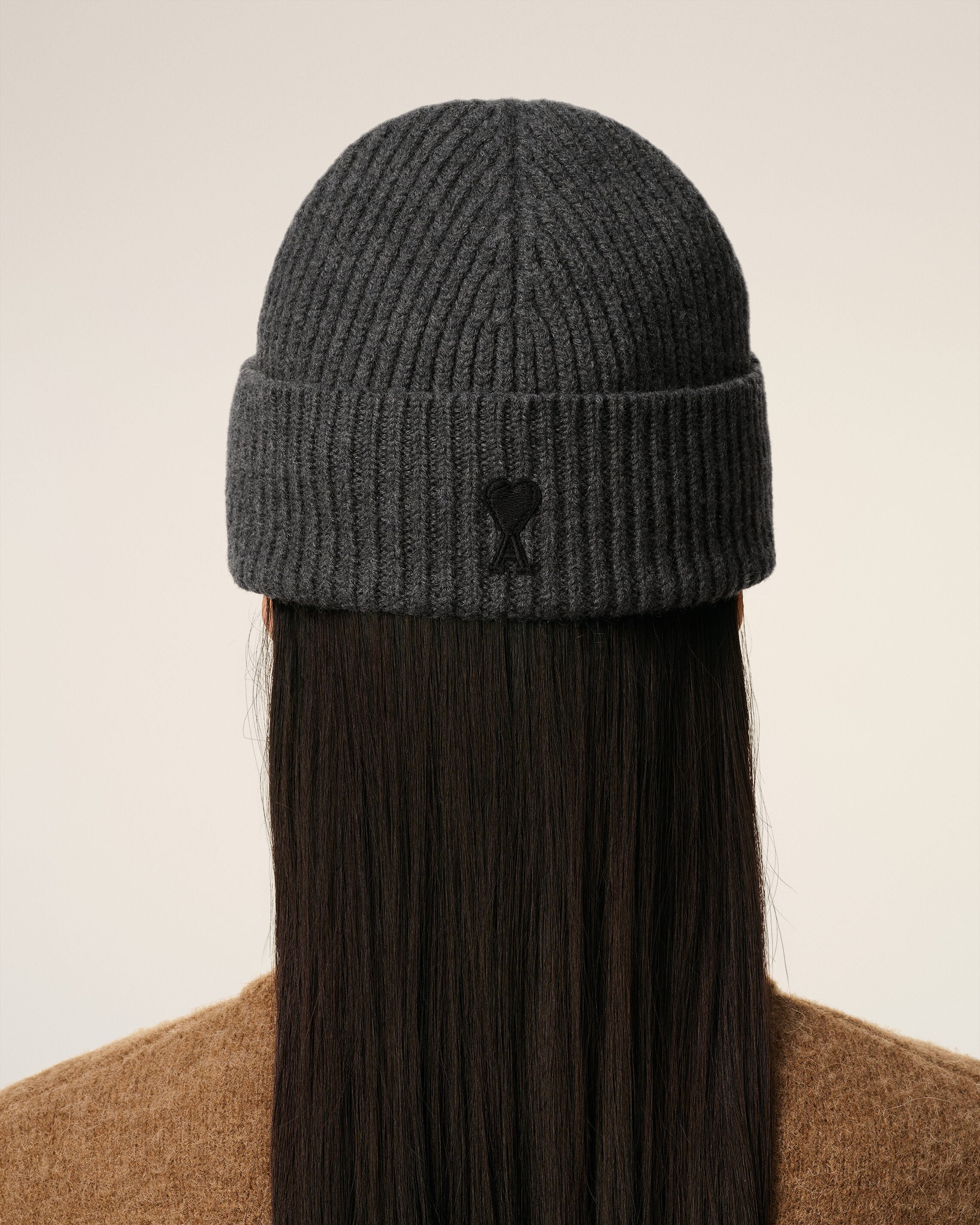 Grey Wool Ami De Coeur Beanie
