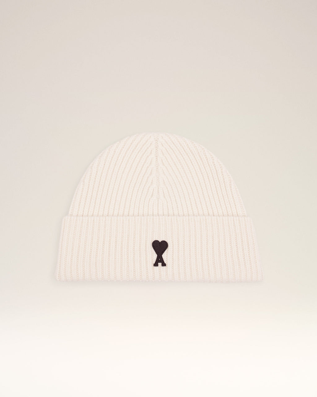 White Wool Ami De Coeur Beanie