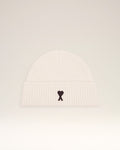 White Wool Ami De Coeur Beanie