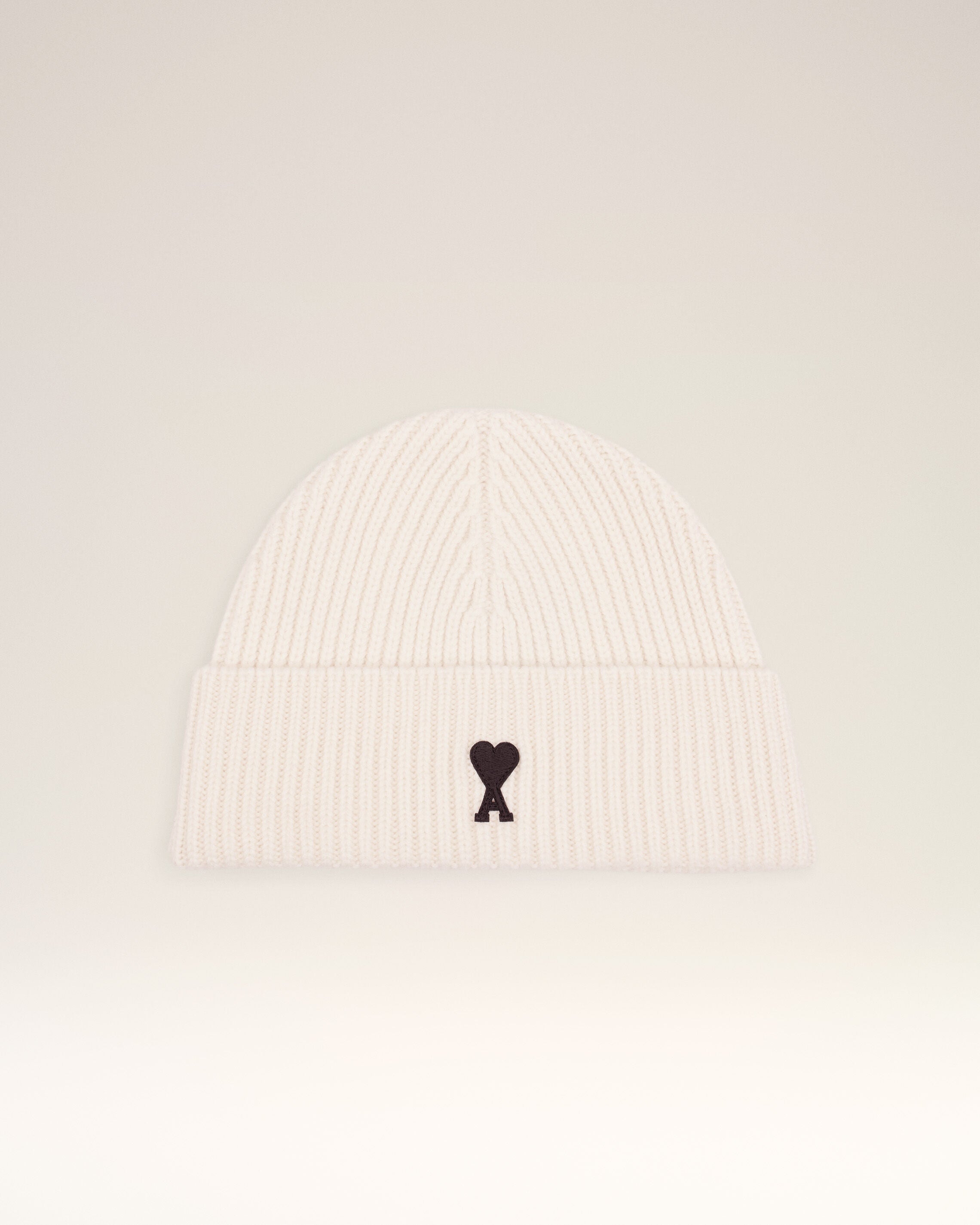 White Wool Ami De Coeur Beanie