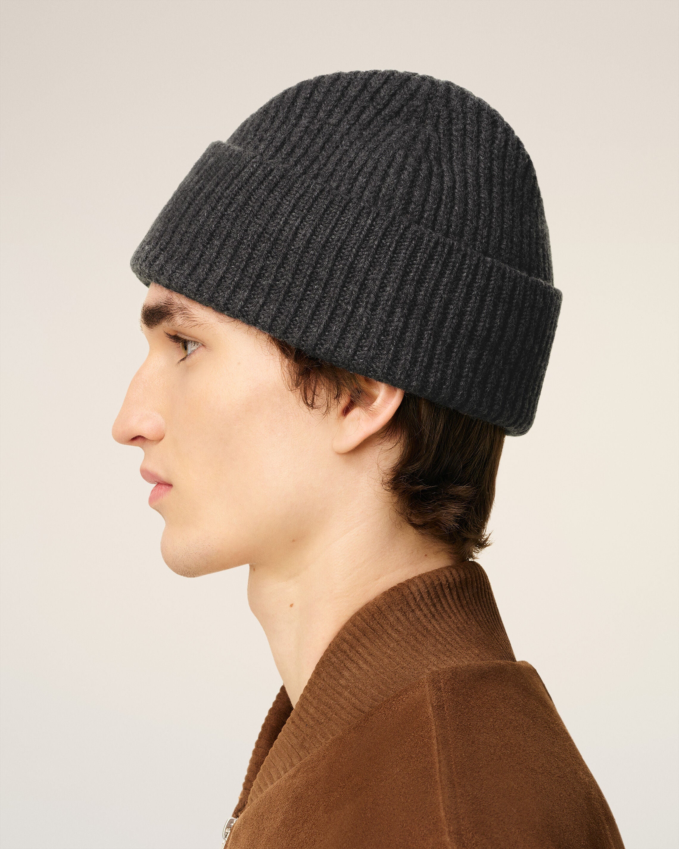 Grey Wool Ami De Coeur Beanie
