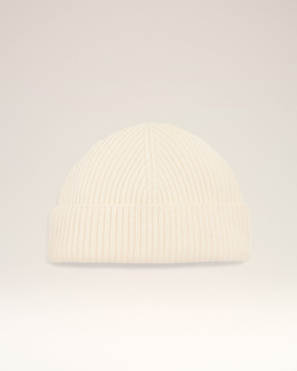 White Wool Ami Leather Label Beanie