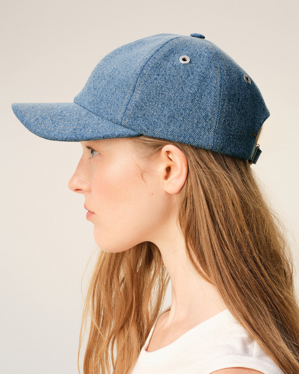 Blue Denim Ami De Coeur Embroidery Cap