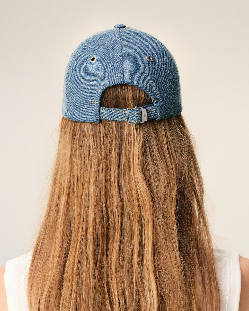 Blue Denim Ami De Coeur Embroidery Cap