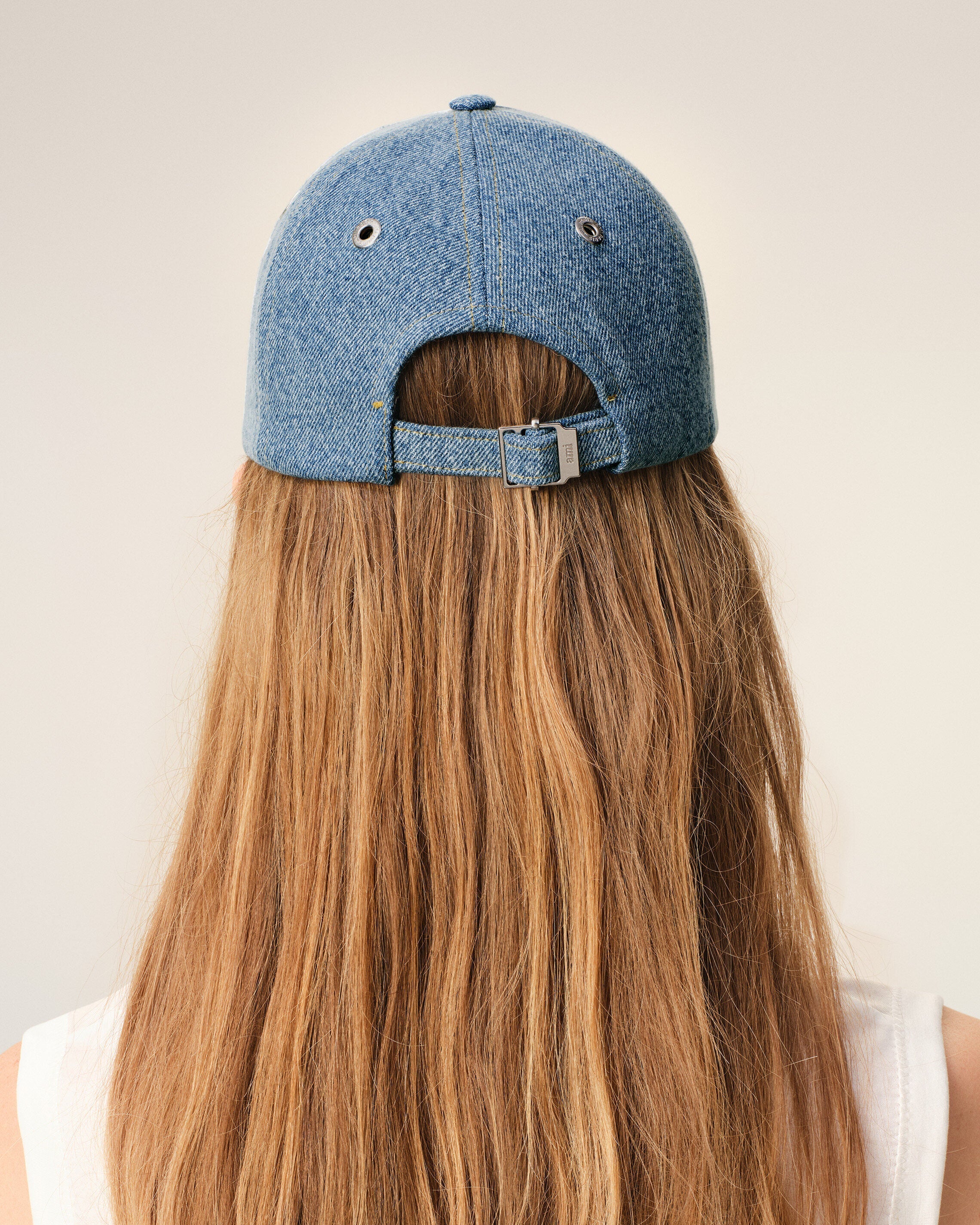 Blue Denim Ami De Coeur Embroidery Cap
