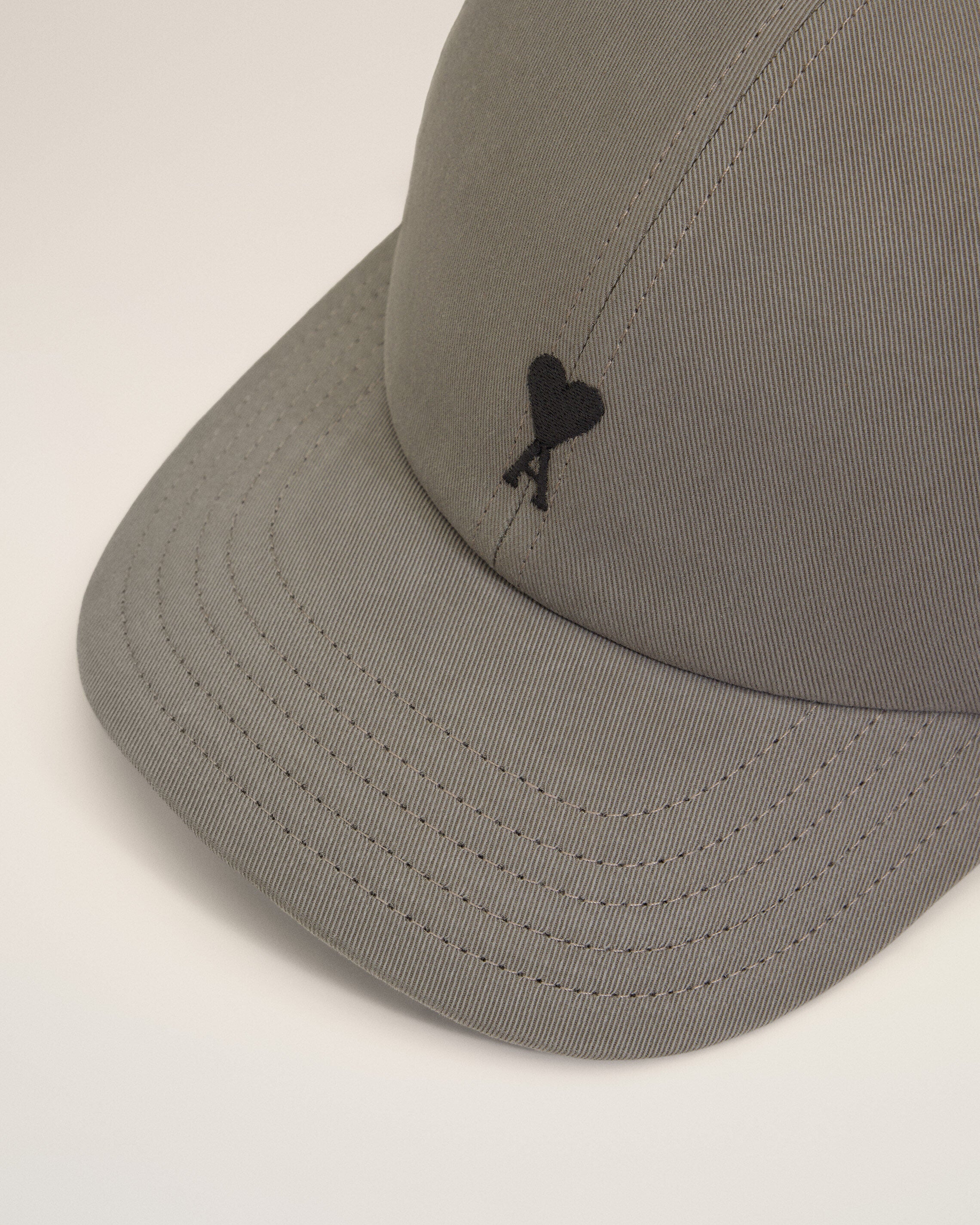 Grey Cotton Ami De Coeur Embroidery Cap