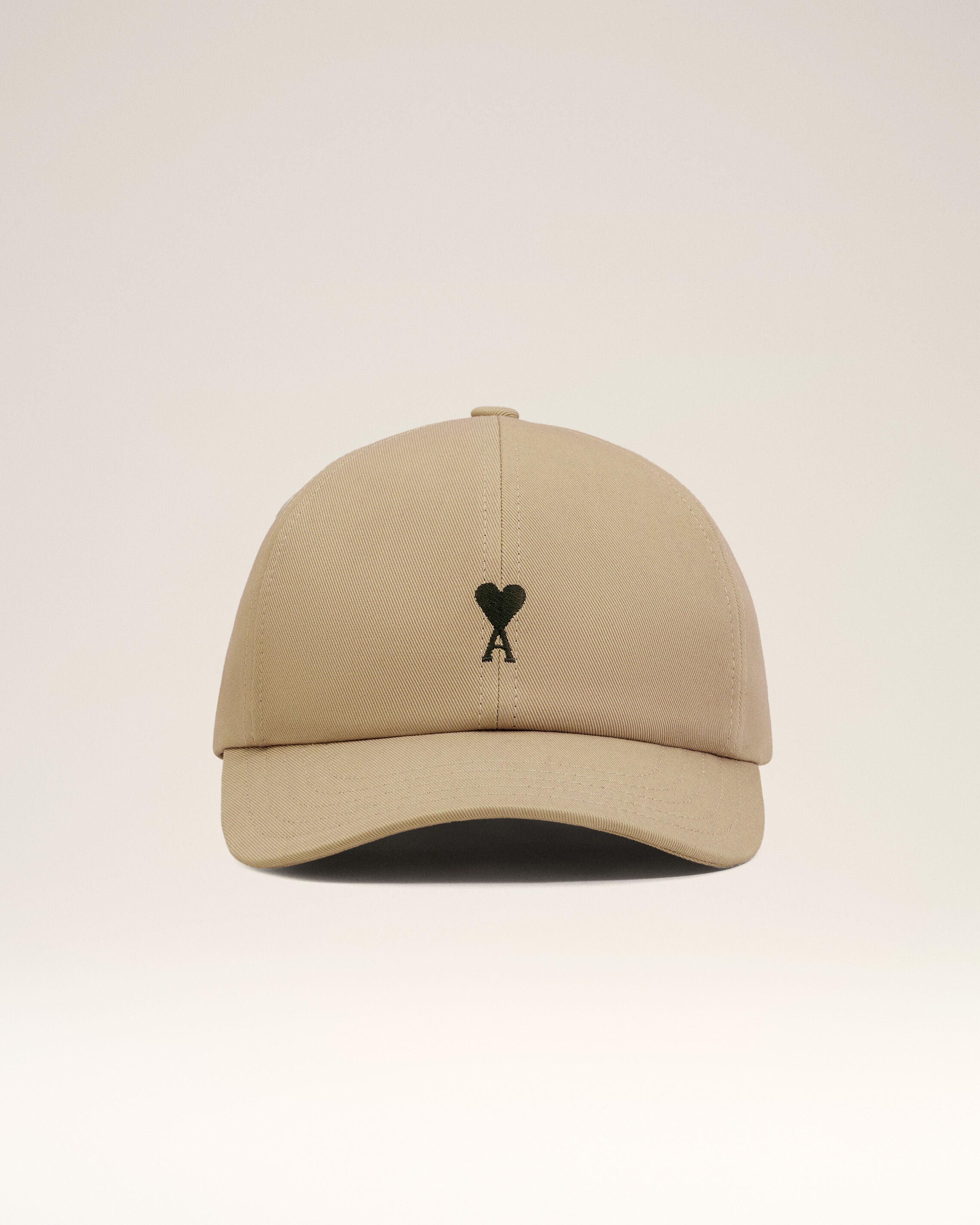 Beige Cotton Ami De Coeur Embroidery Cap