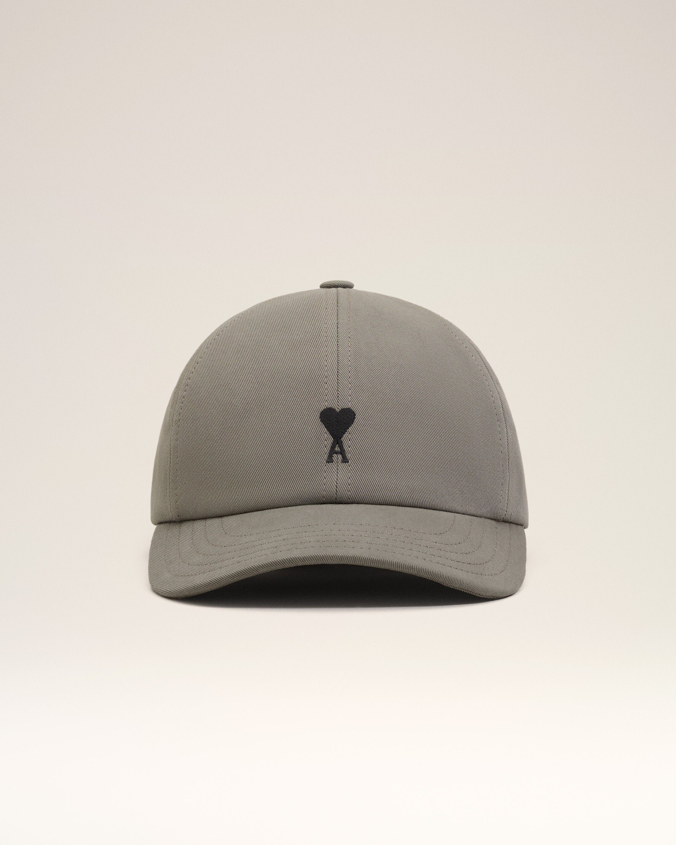 Grey Cotton Ami De Coeur Embroidery Cap