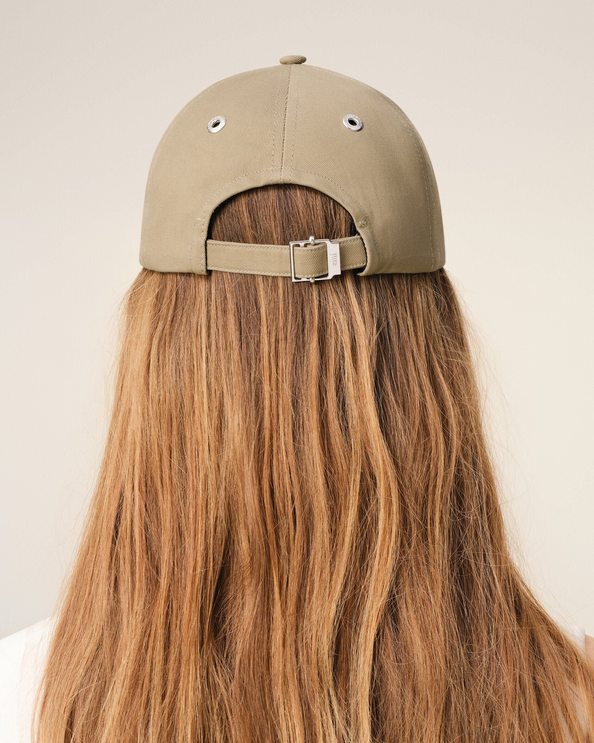 Beige Cotton Ami De Coeur Embroidery Cap