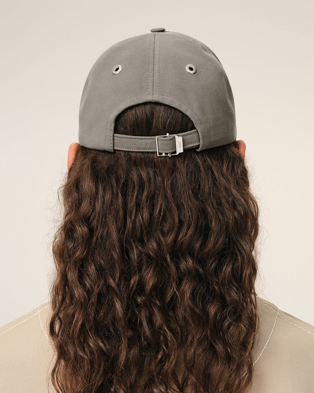 Grey Cotton Ami De Coeur Embroidery Cap