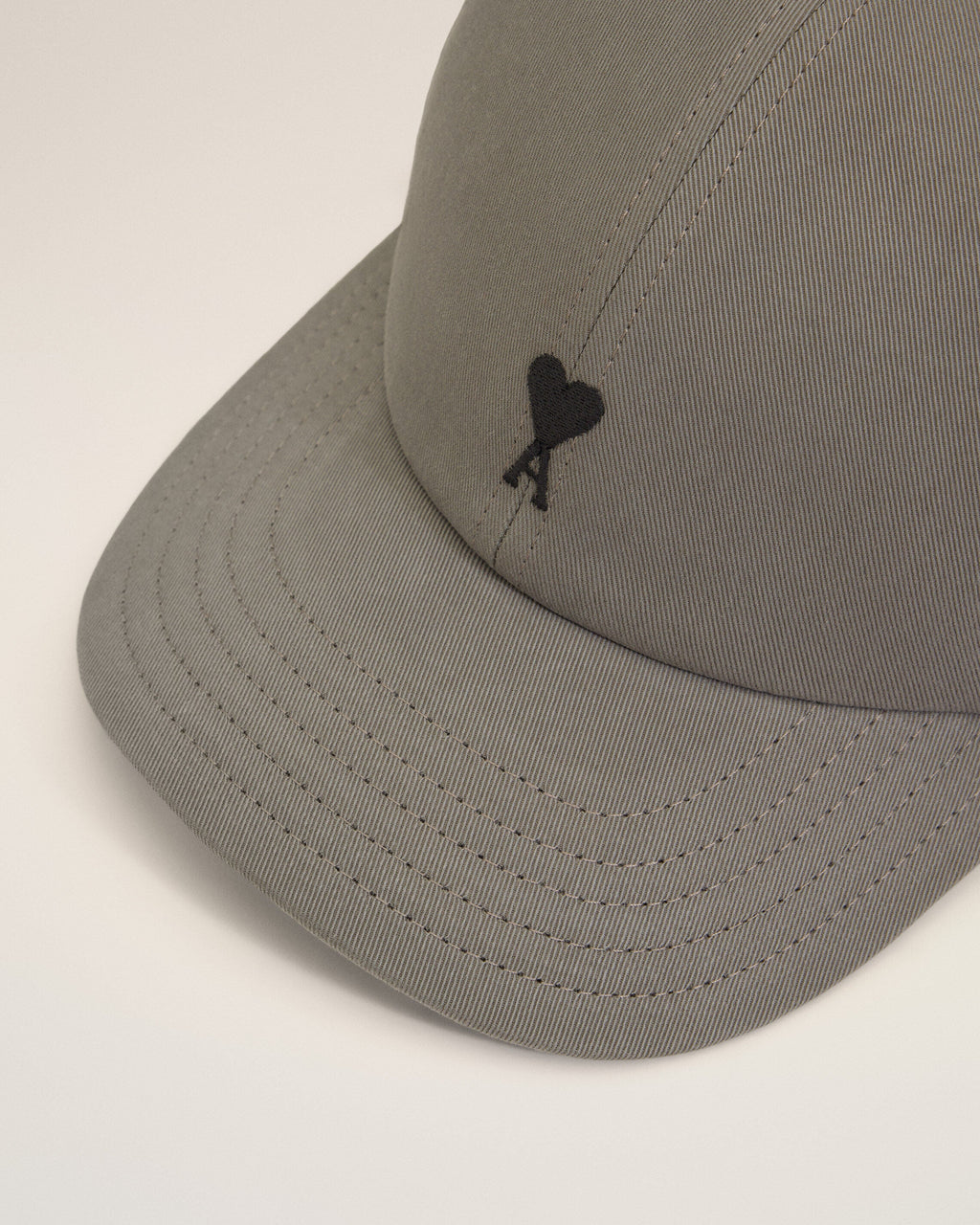 Grey Cotton Ami De Coeur Embroidery Cap
