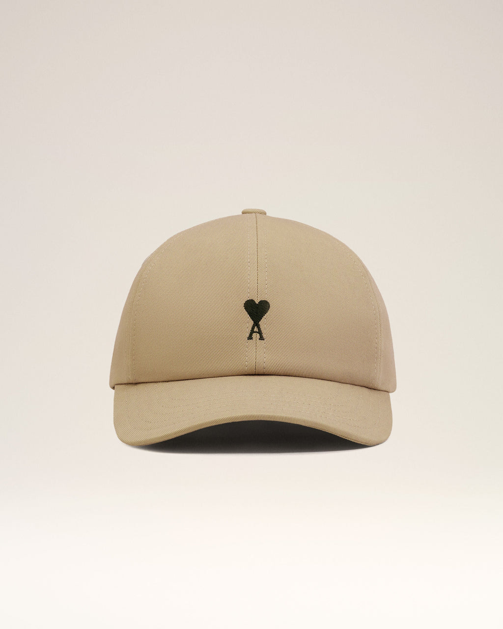 Beige Cotton Ami De Coeur Embroidery Cap