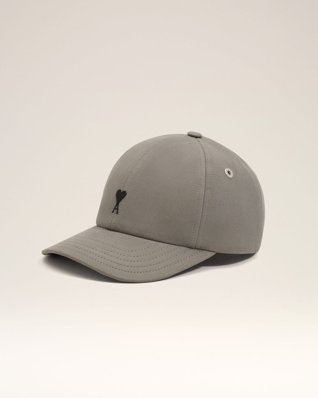 Grey Cotton Ami De Coeur Embroidery Cap