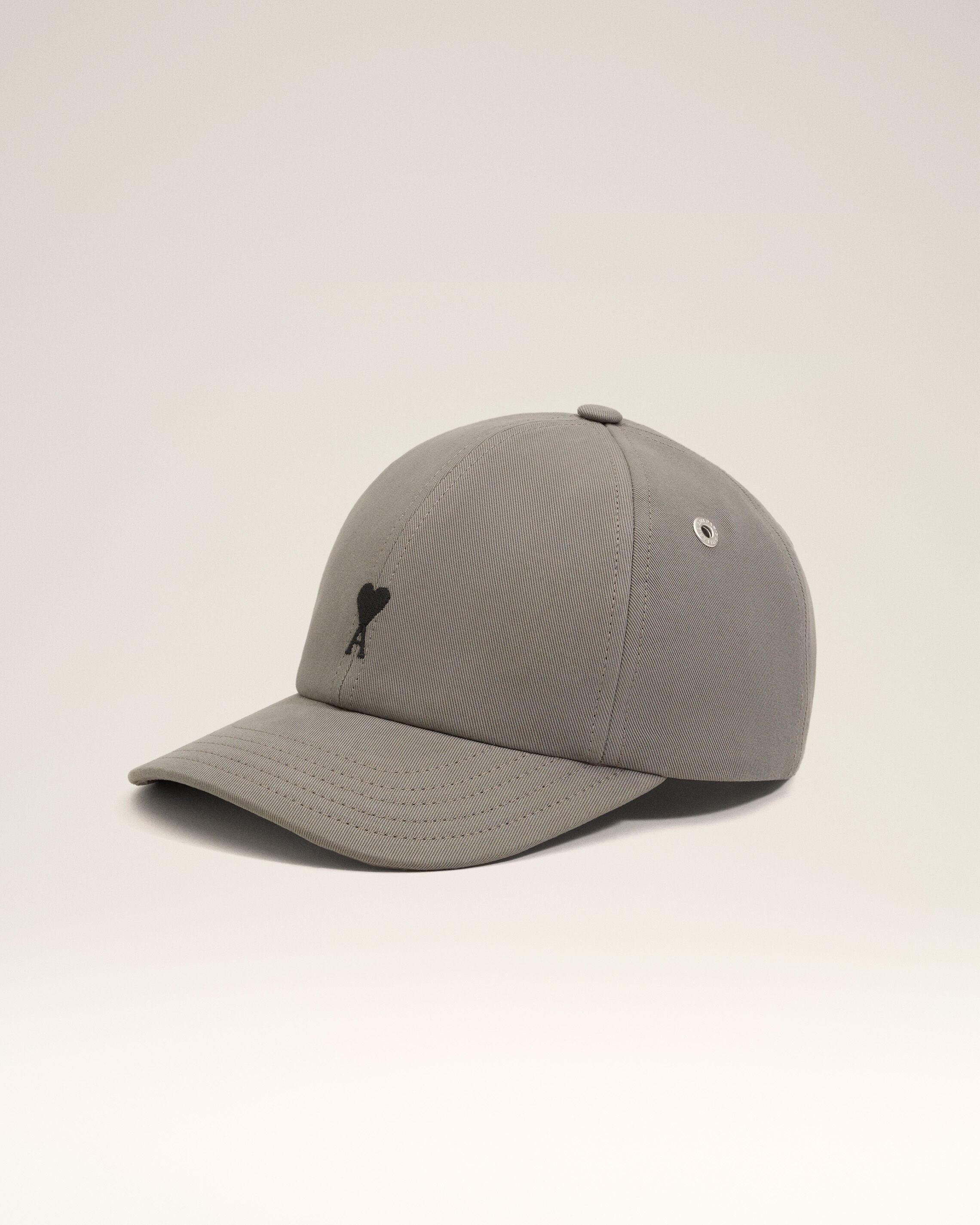 Grey Cotton Ami De Coeur Embroidery Cap
