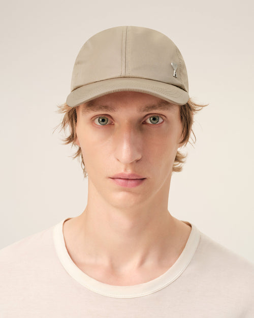 Beige Nylon Ami De Coeur Stud Cap