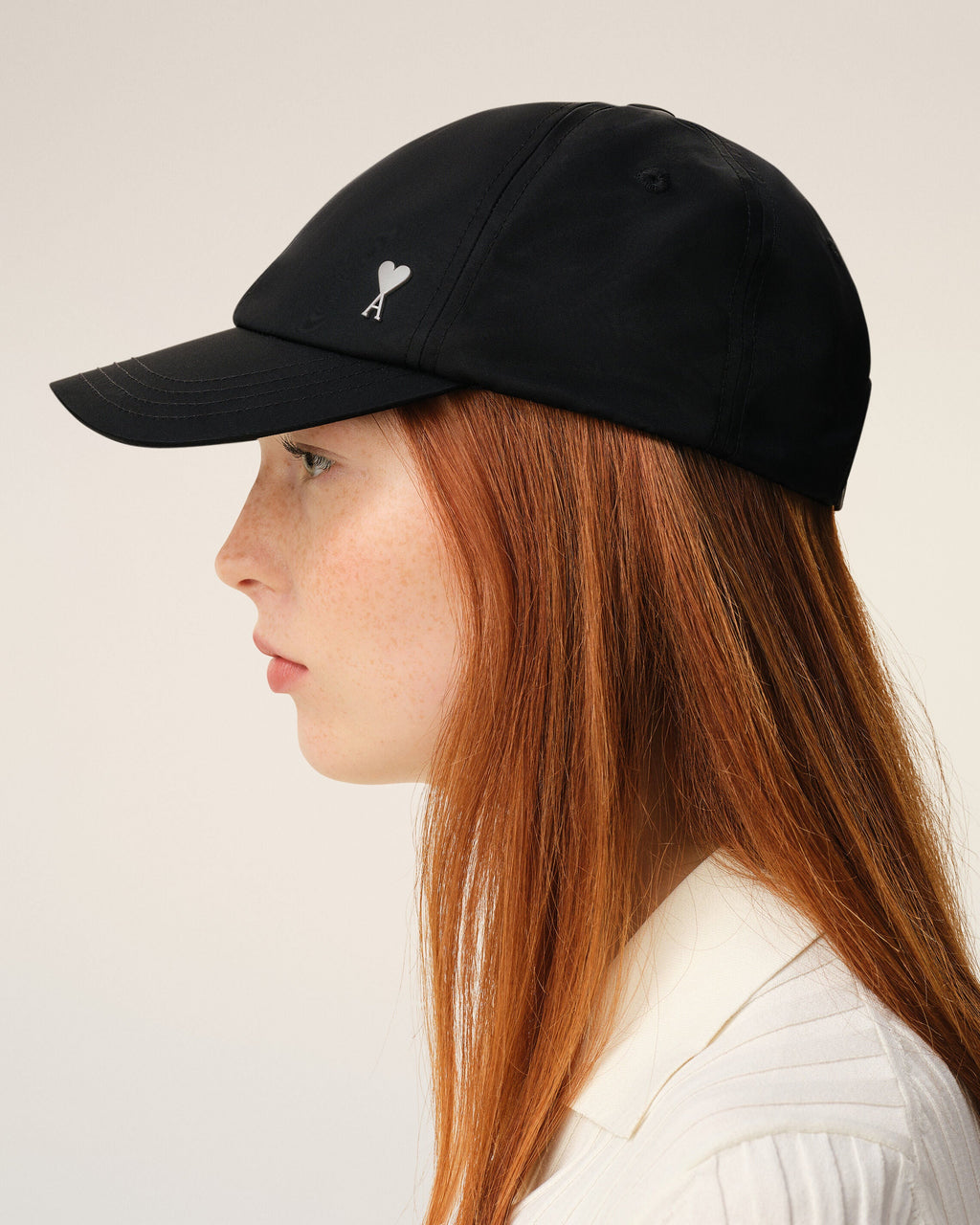 Black Nylon Ami De Coeur Stud Cap