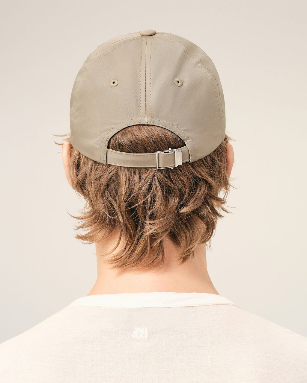 Beige Nylon Ami De Coeur Stud Cap