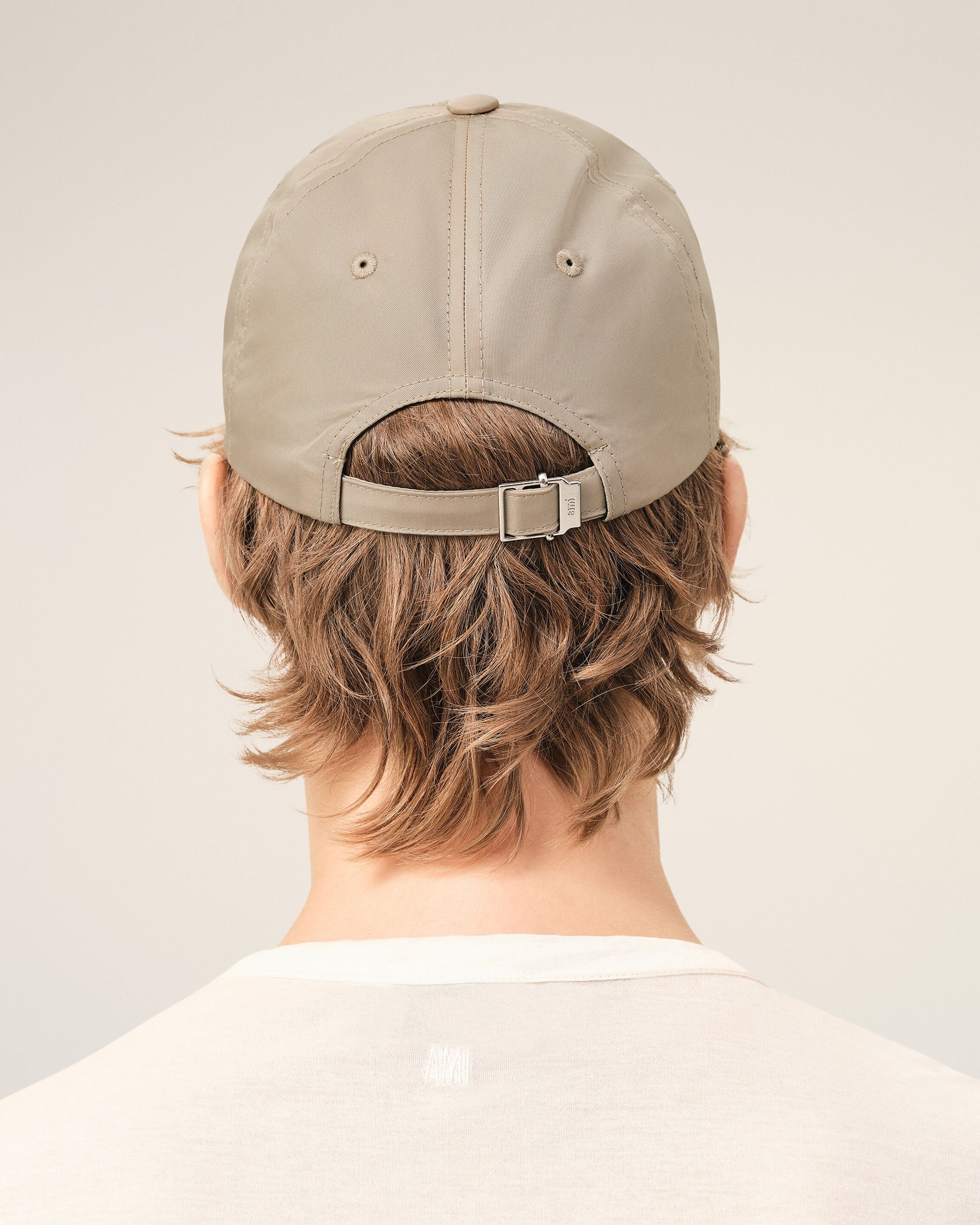 Beige Nylon Ami De Coeur Stud Cap