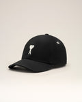 Black Cotton Ami De Coeur Felt Patch Cap