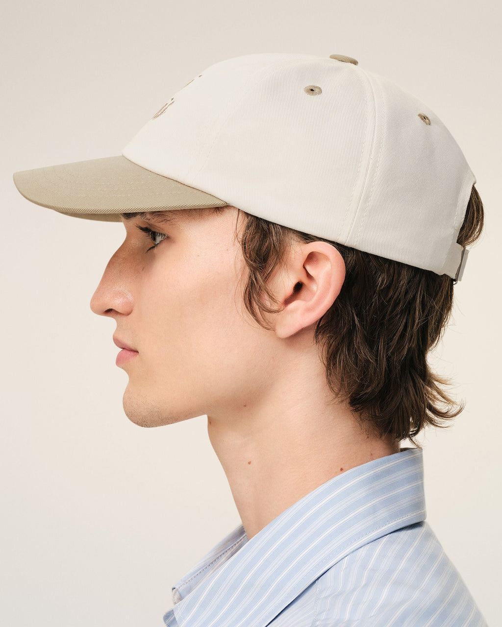 Beige And White Bicolor Cotton Ami Paris Cap