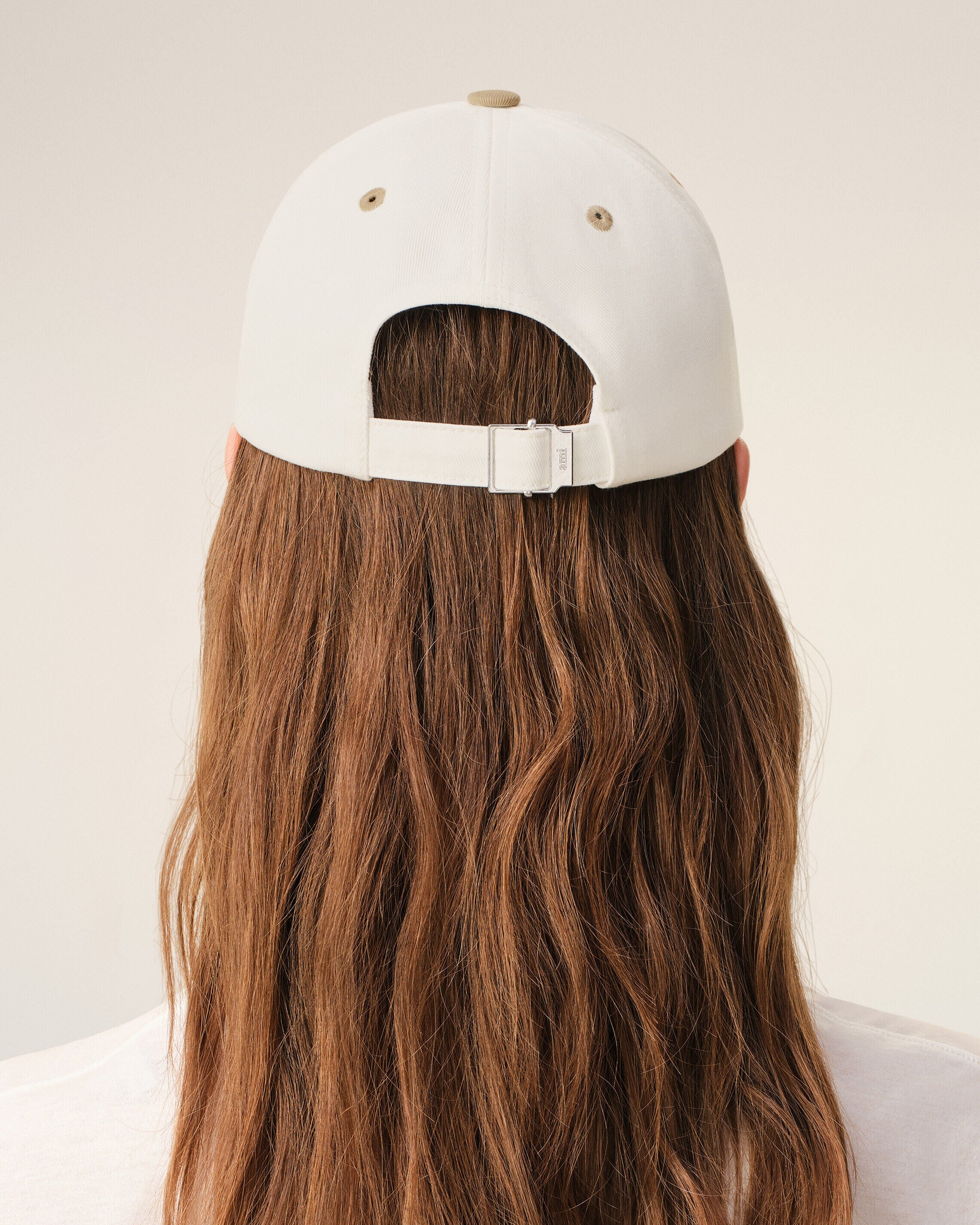 Beige And White Bicolor Cotton Ami Paris Cap