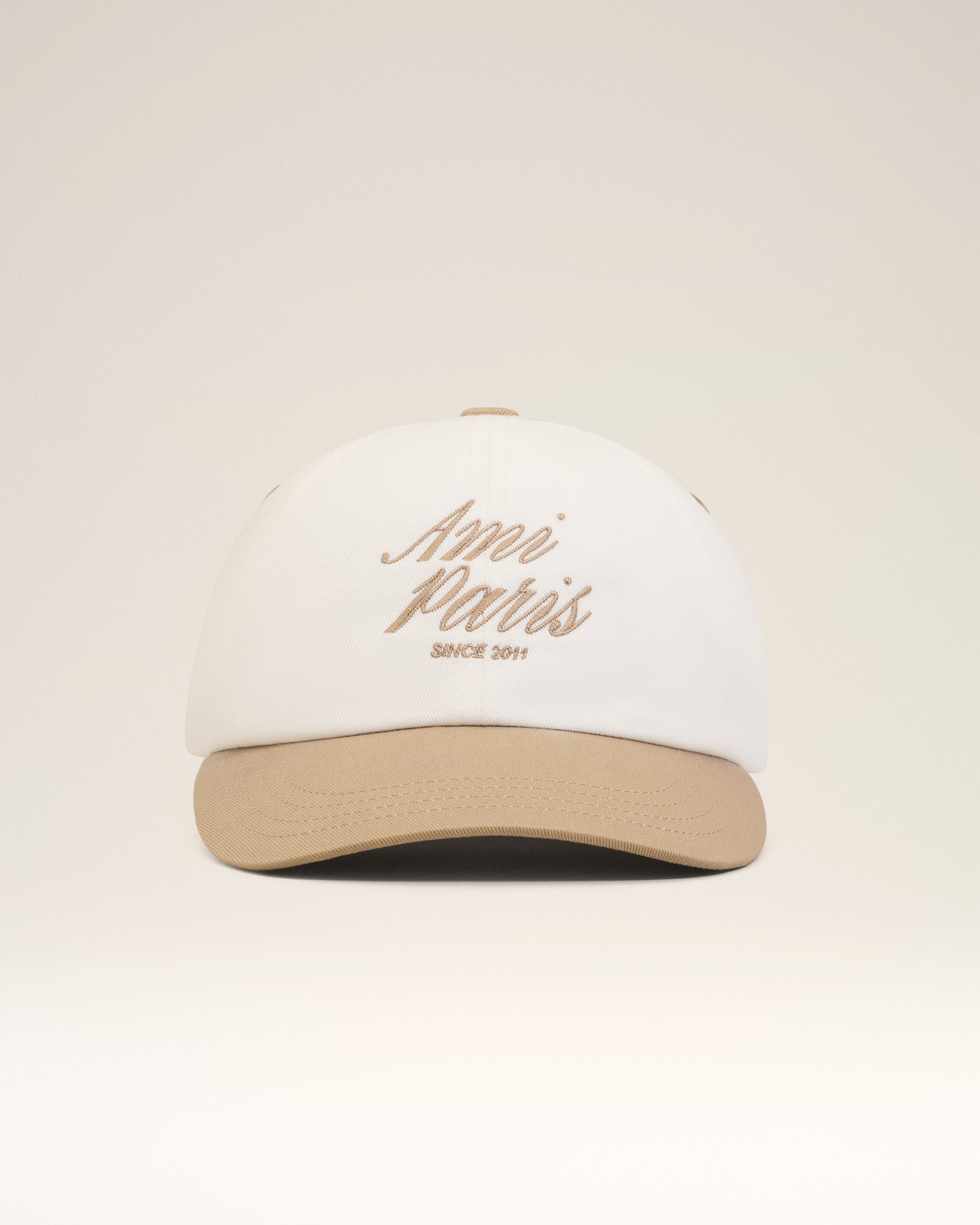 Beige And White Bicolor Cotton Ami Paris Cap