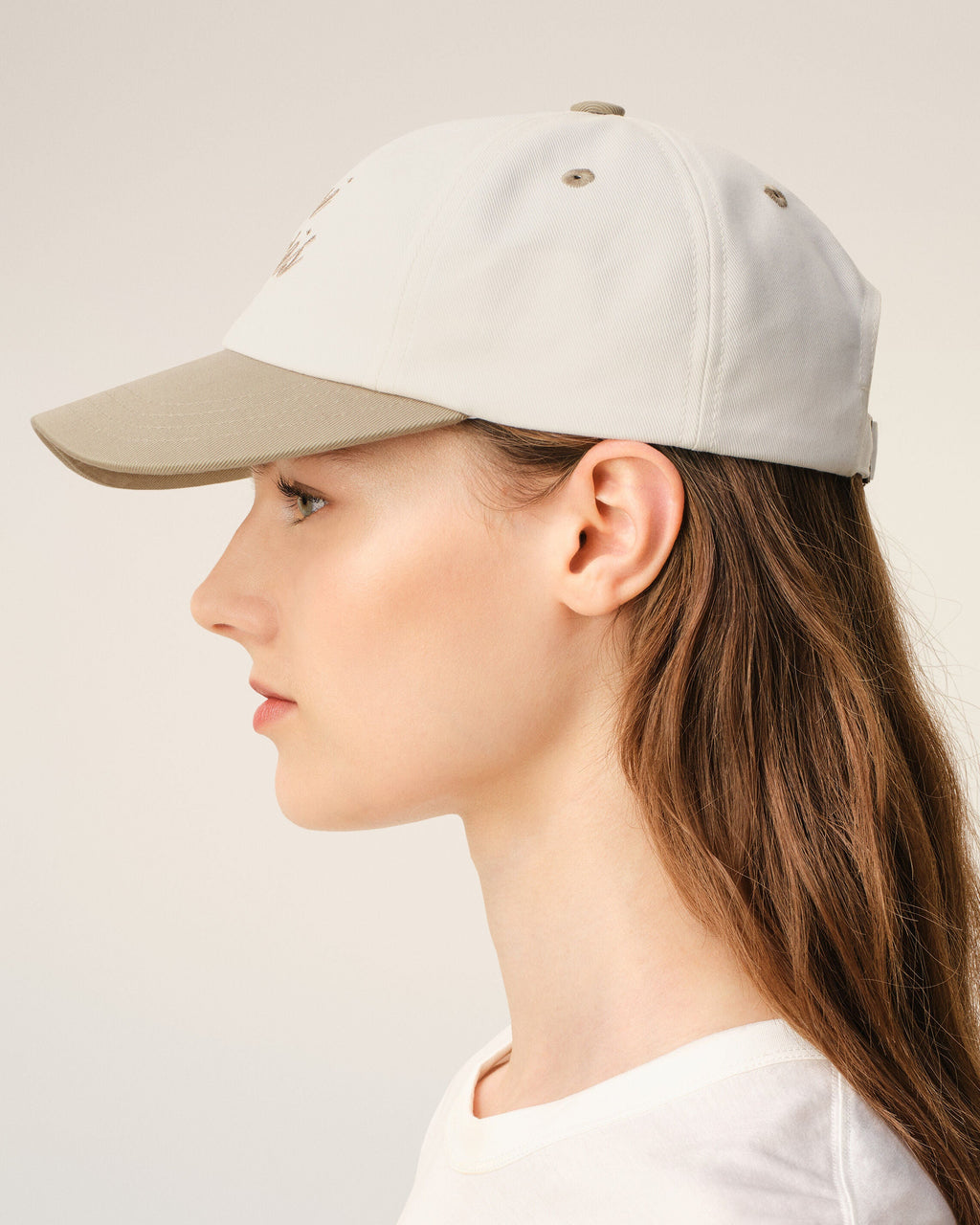 Beige And White Bicolor Cotton Ami Paris Cap