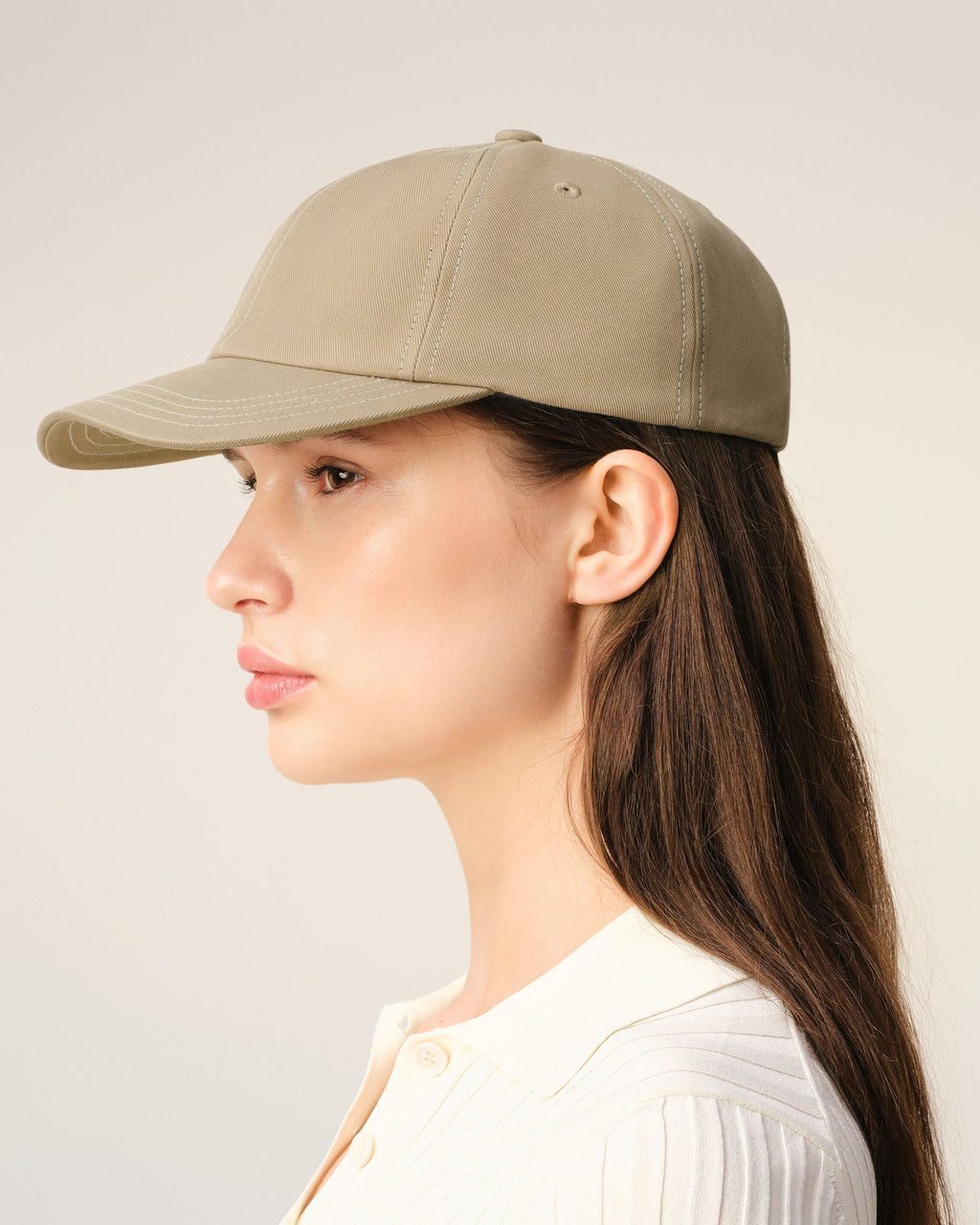 Beige Cotton Back Ami De Coeur Cap