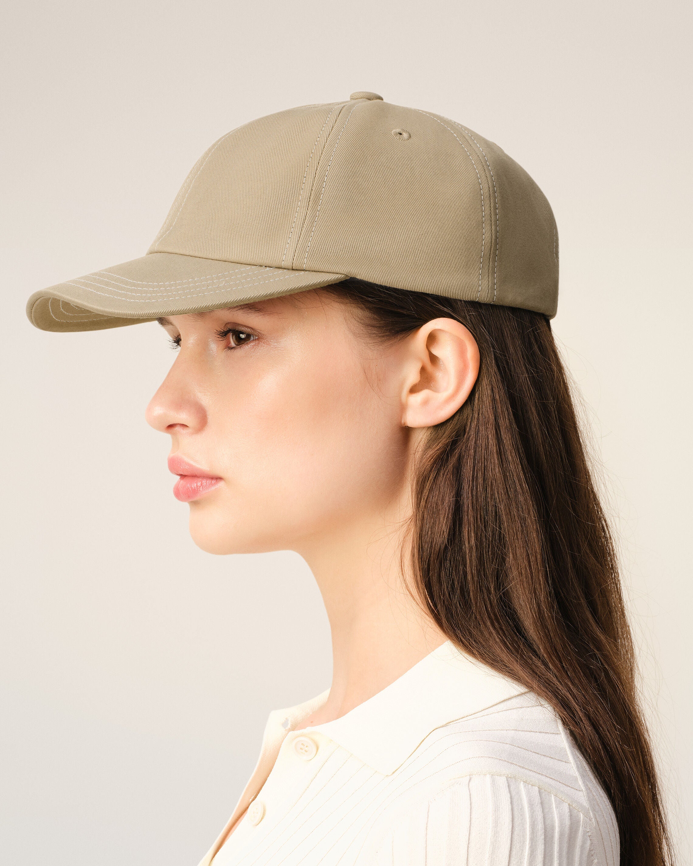 Beige Cotton Back Ami De Coeur Cap