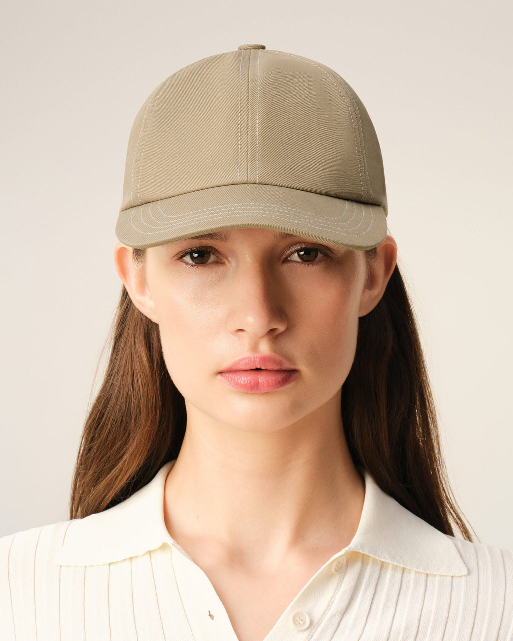 Beige Cotton Back Ami De Coeur Cap