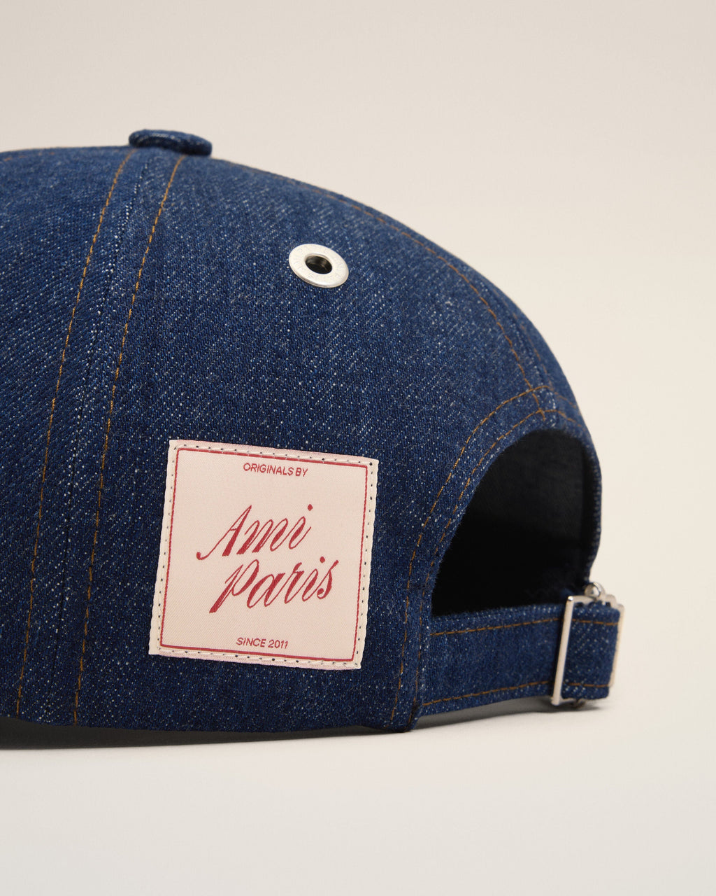 Blue Denim Ami Paris Side Patch Cap