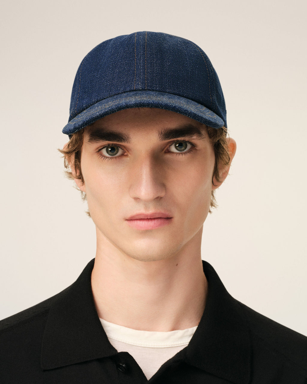 Blue Denim Ami Paris Side Patch Cap