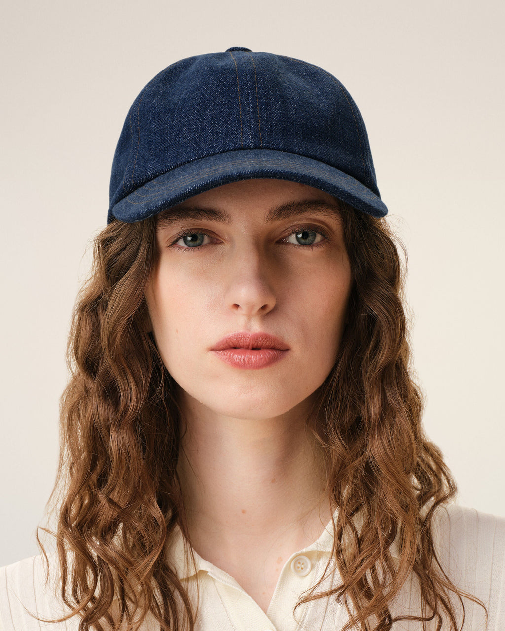 Blue Denim Ami Paris Side Patch Cap