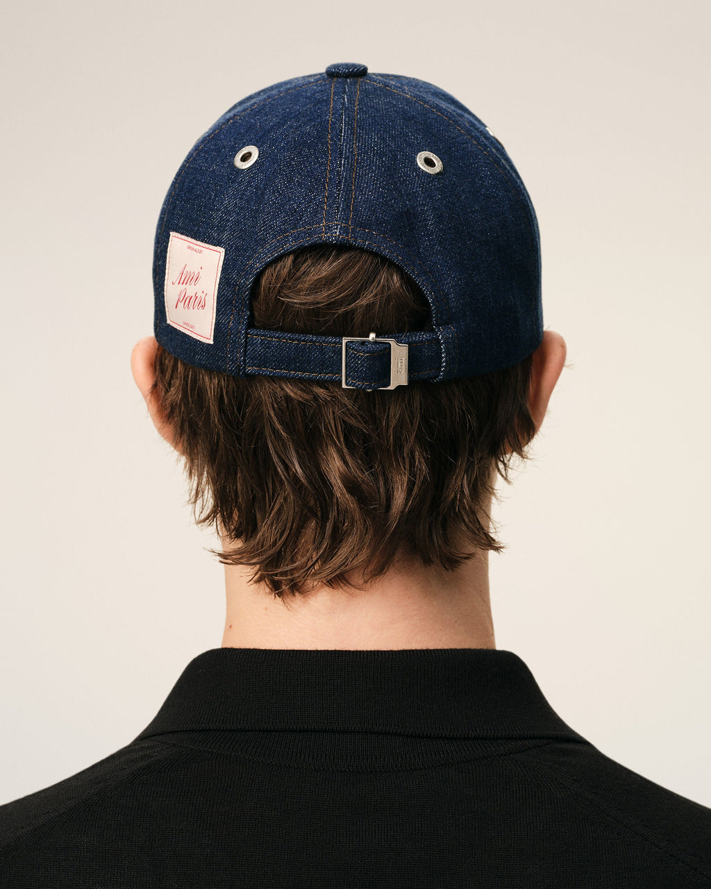 Blue Denim Ami Paris Side Patch Cap