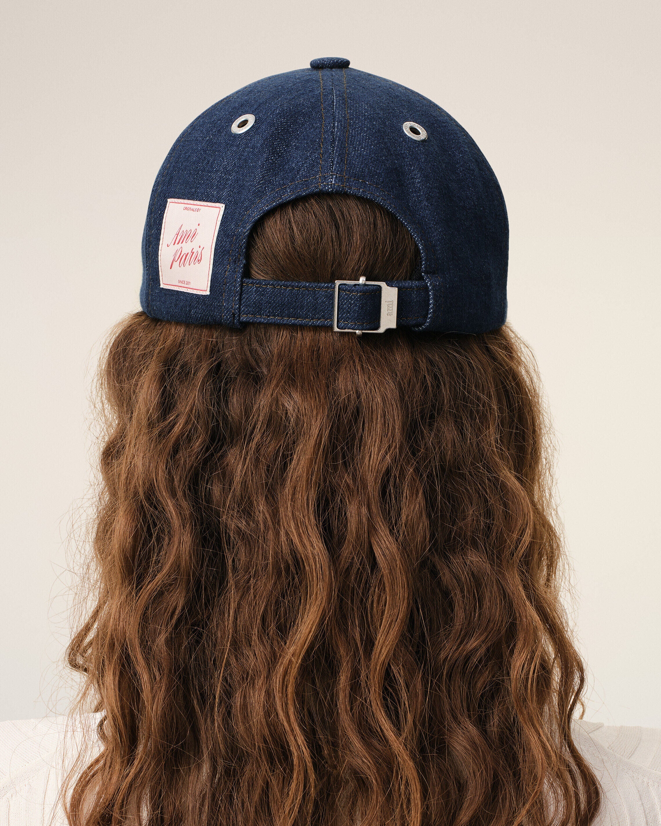 Blue Denim Ami Paris Side Patch Cap