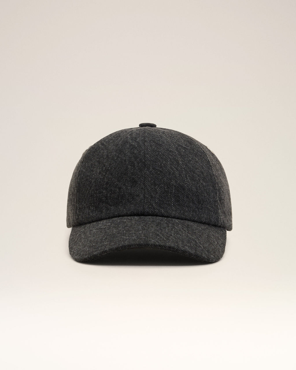 Black Denim Ami Paris Side Patch Cap